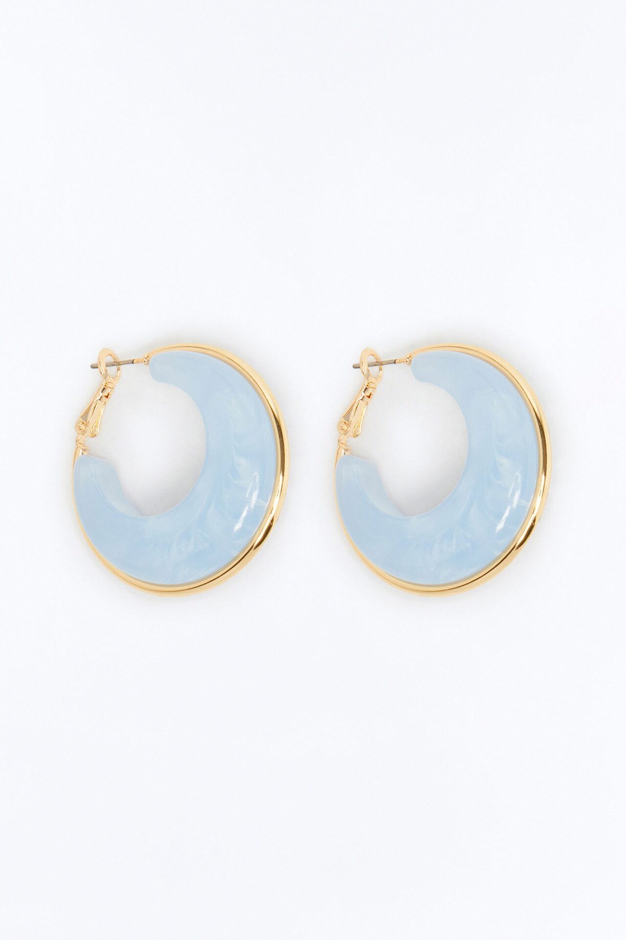Calm Waters Jeweled Hoop Earrings - Blue