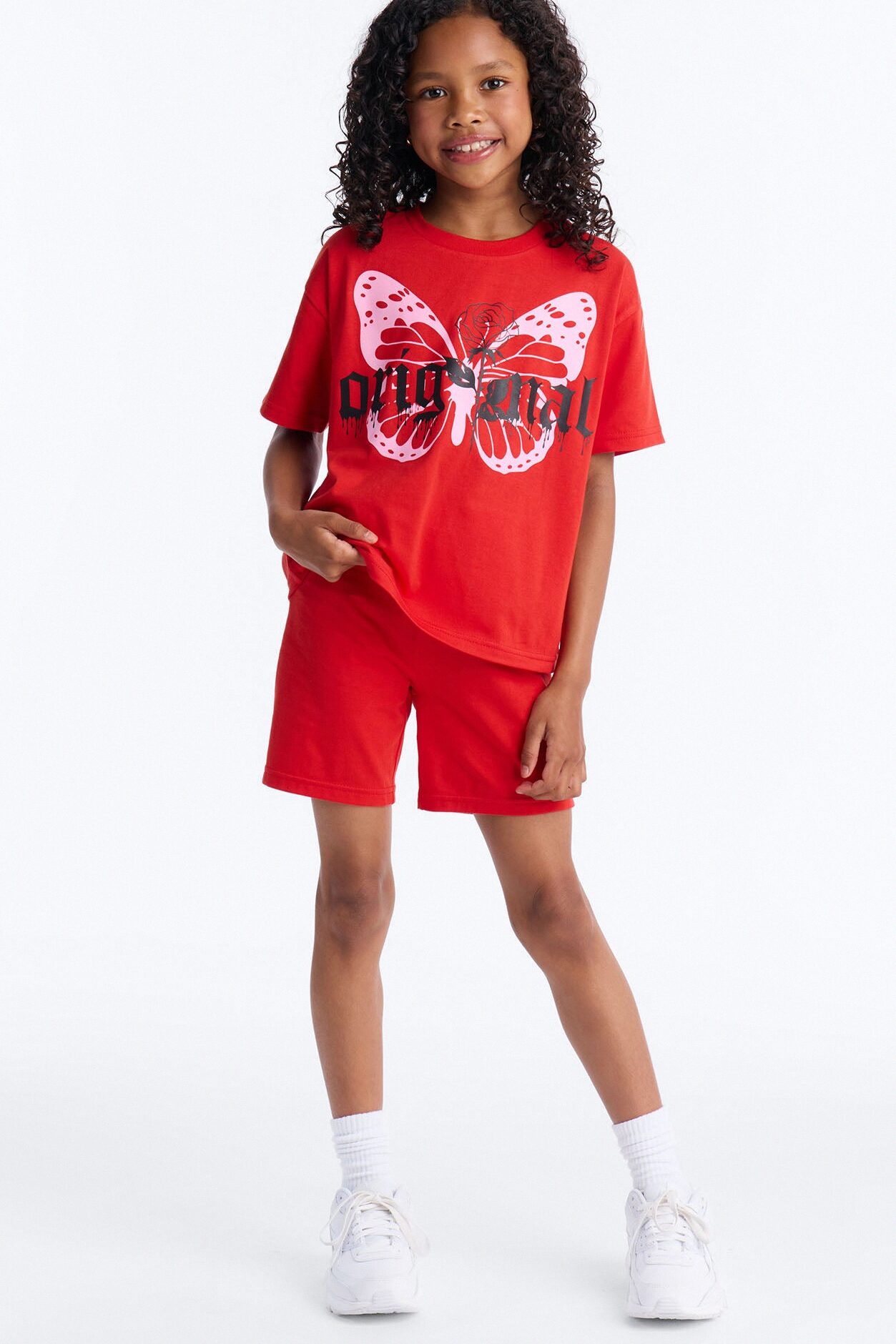 Mini Original Butterfly Short Set - Red