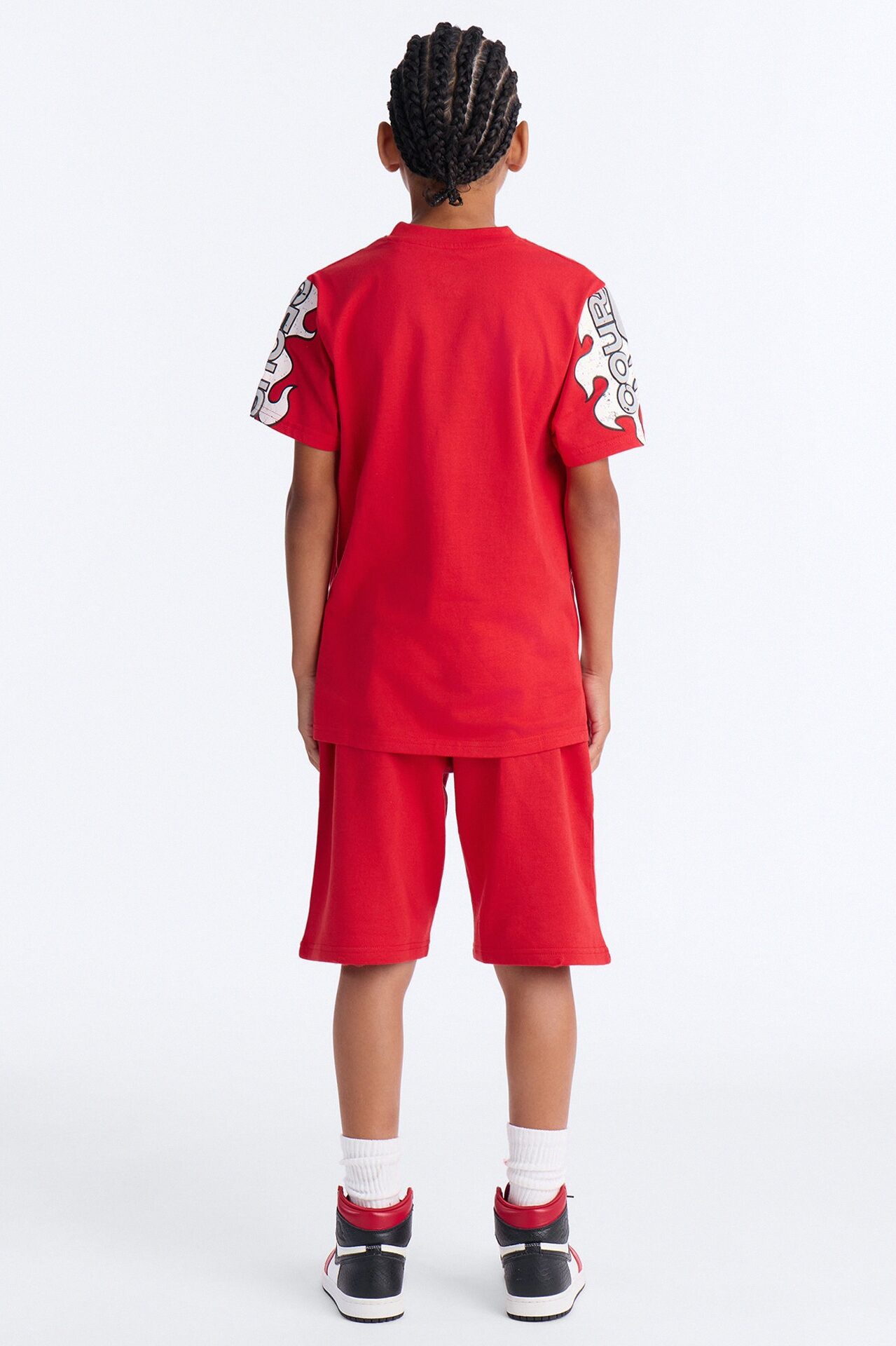 Mini Strength Fleece Short Set - Red