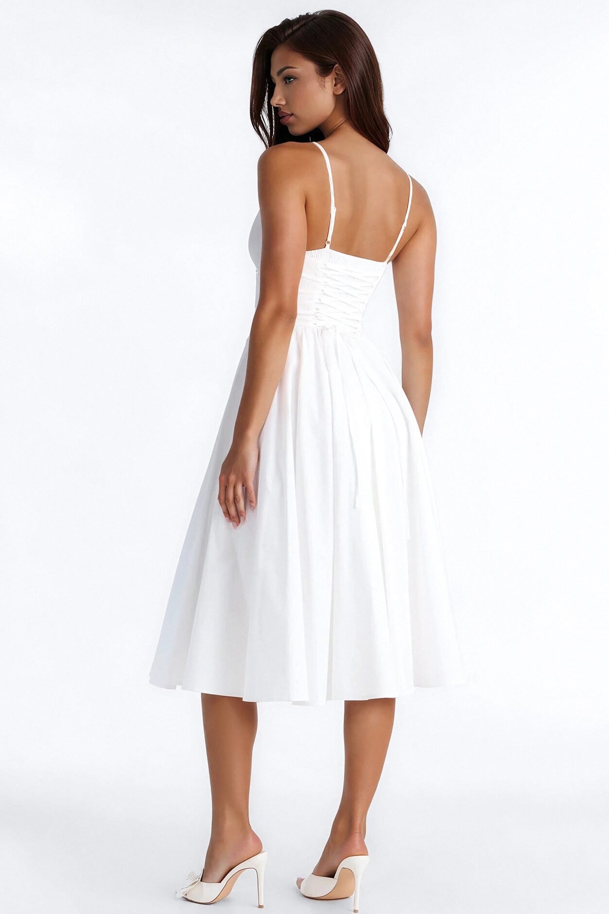 Forever Favorite Corset Midi Dress - White