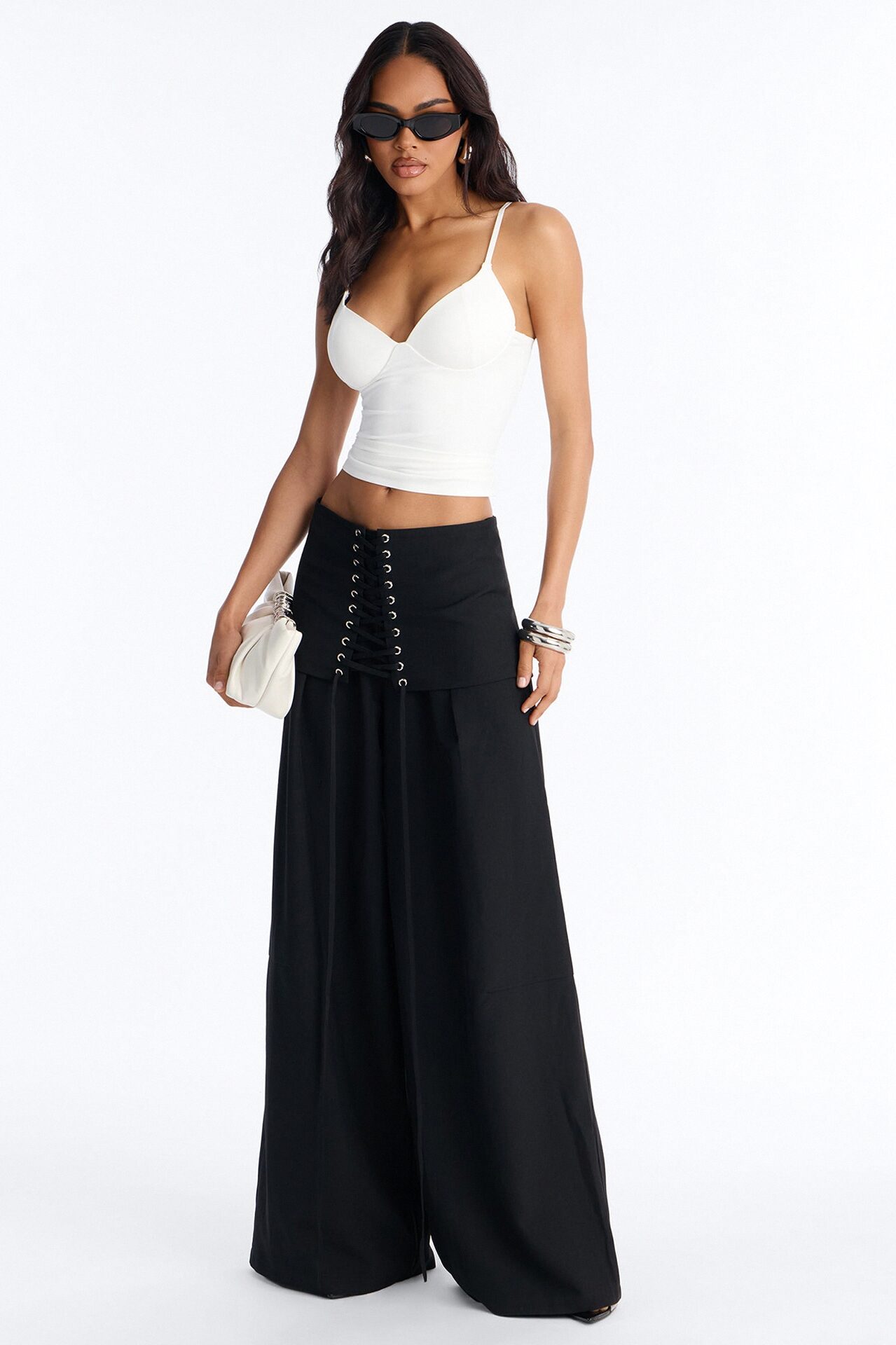 Kenny Padded Sweetheart Tank Top - White