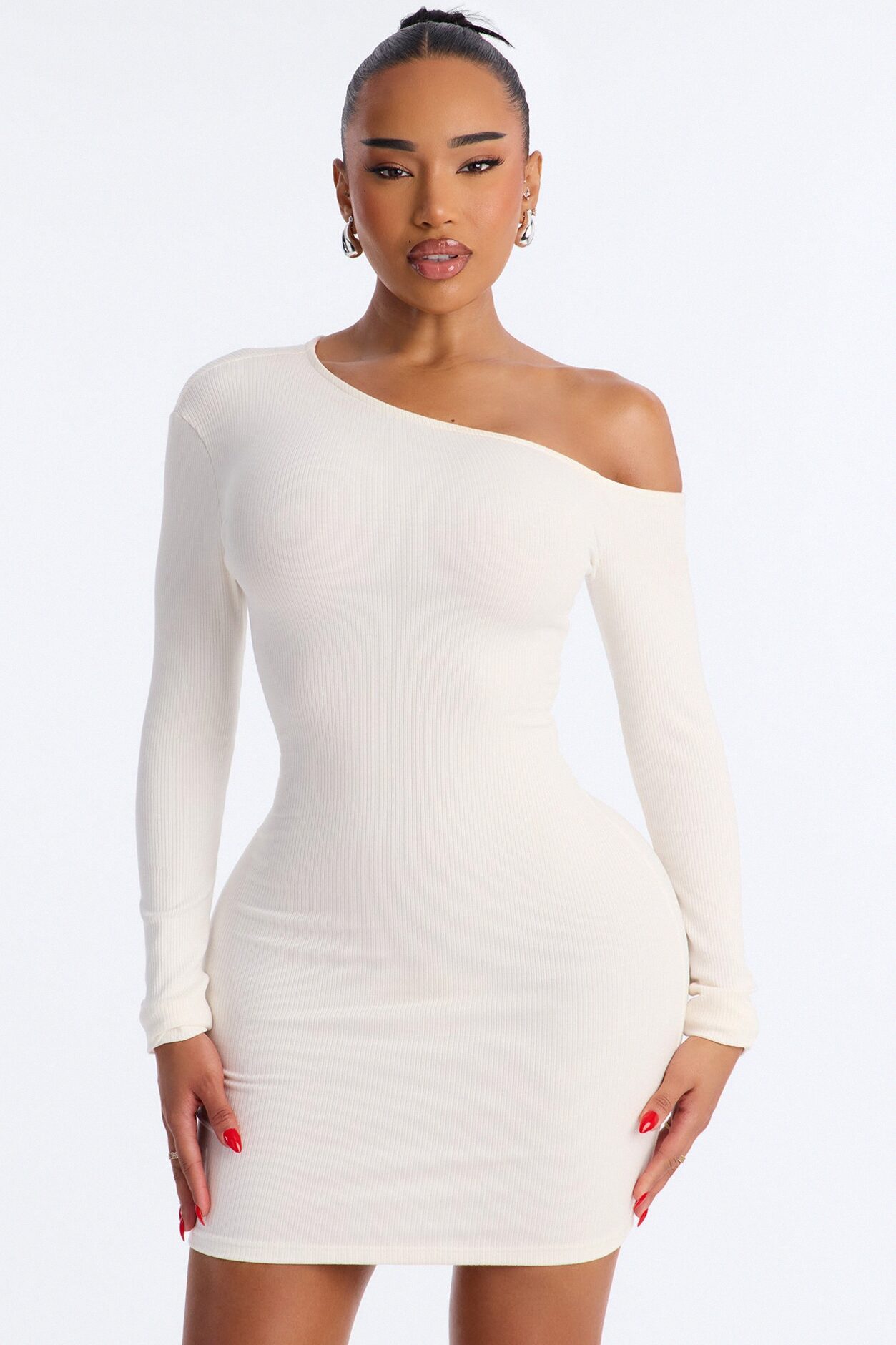 Scarlett Snatched Mini Dress - Off White