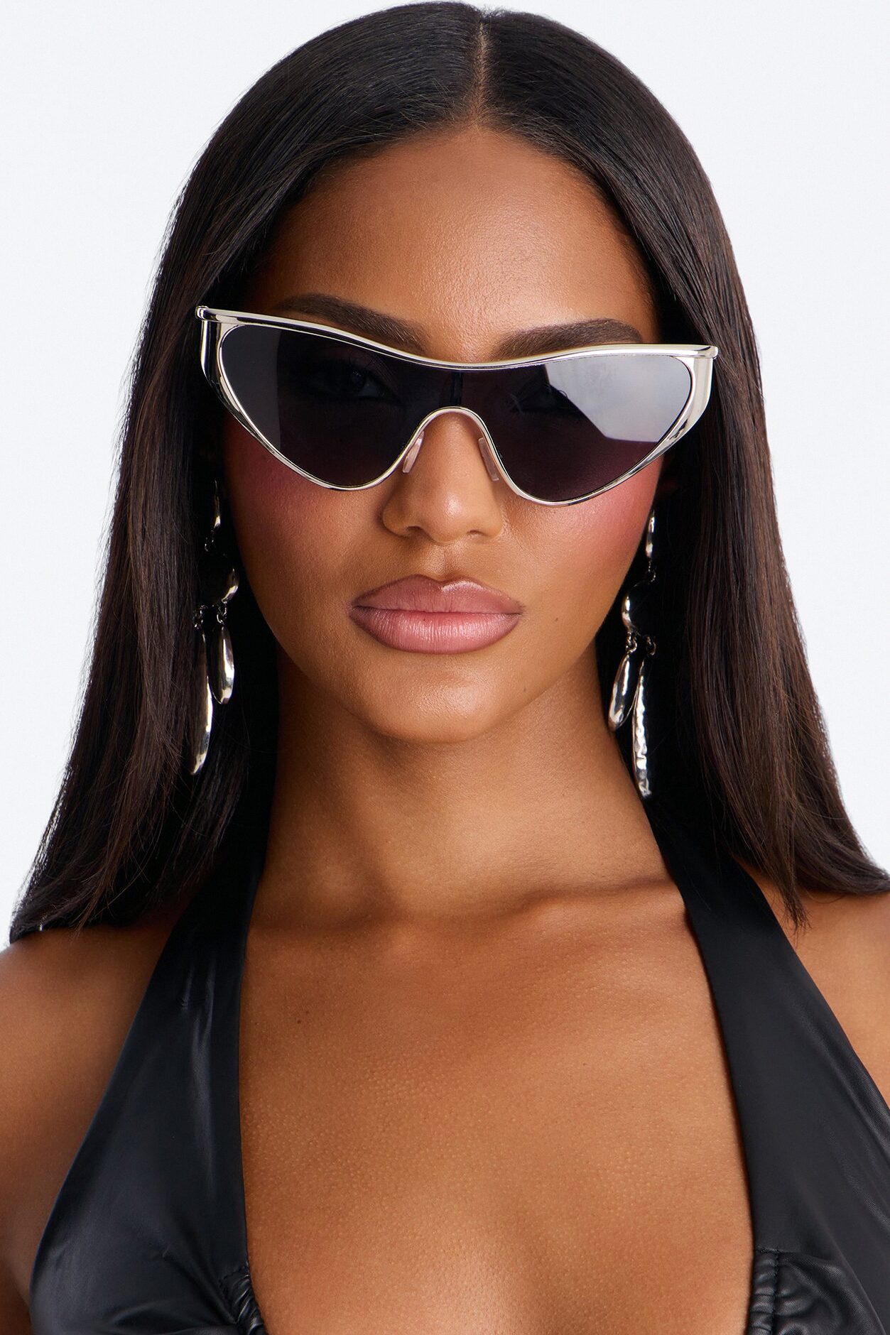 Speedy Cat Eye Sunglasses - Silver/Black