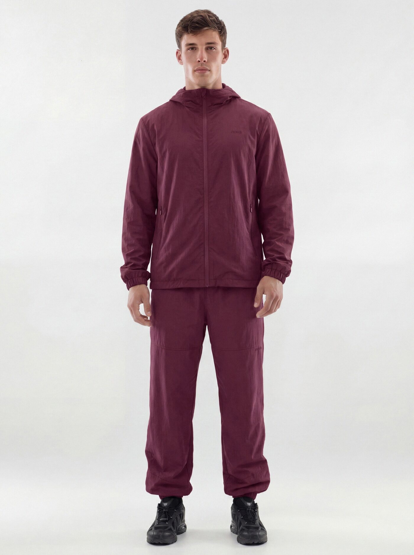 CoreNylon Hooded Full Zip Jacket - Merlot