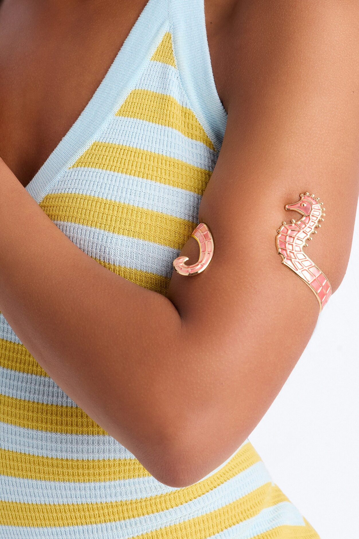 Seahorse Arm Cuff - Pink