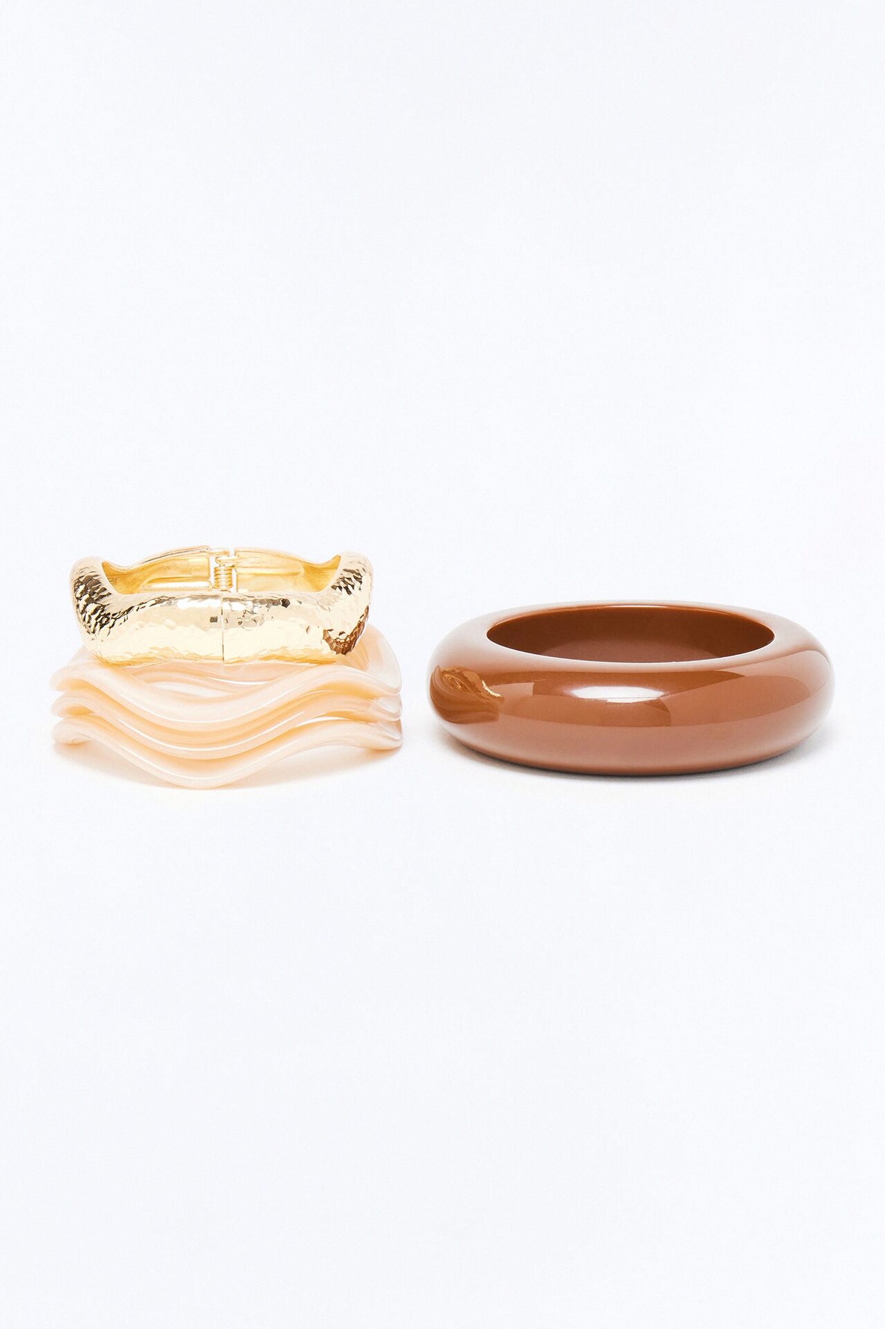 Mahalo Moments 5 Piece Bracelet Set - Gold/Brown
