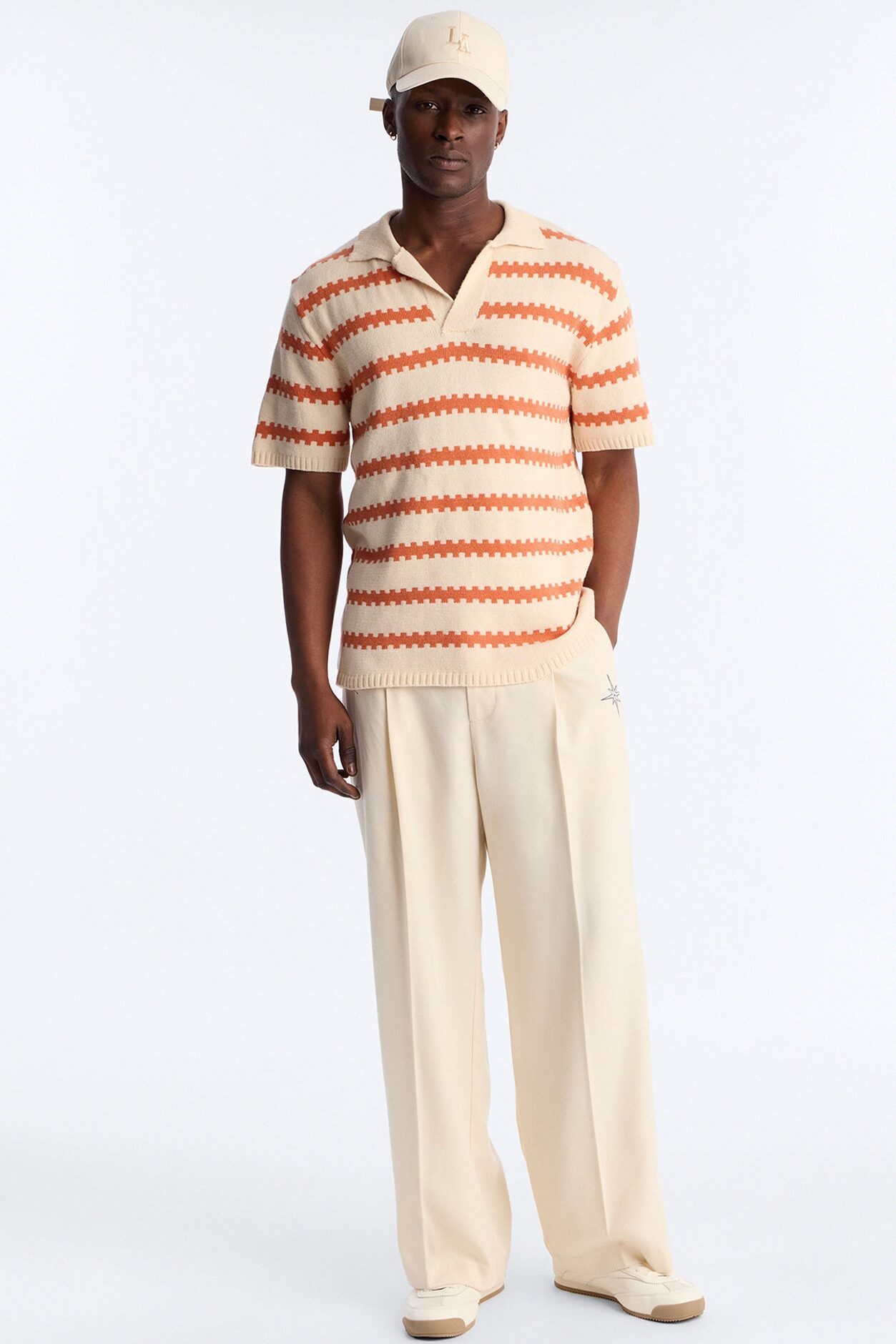 Ripple Stripe Johnny Polo - Orange