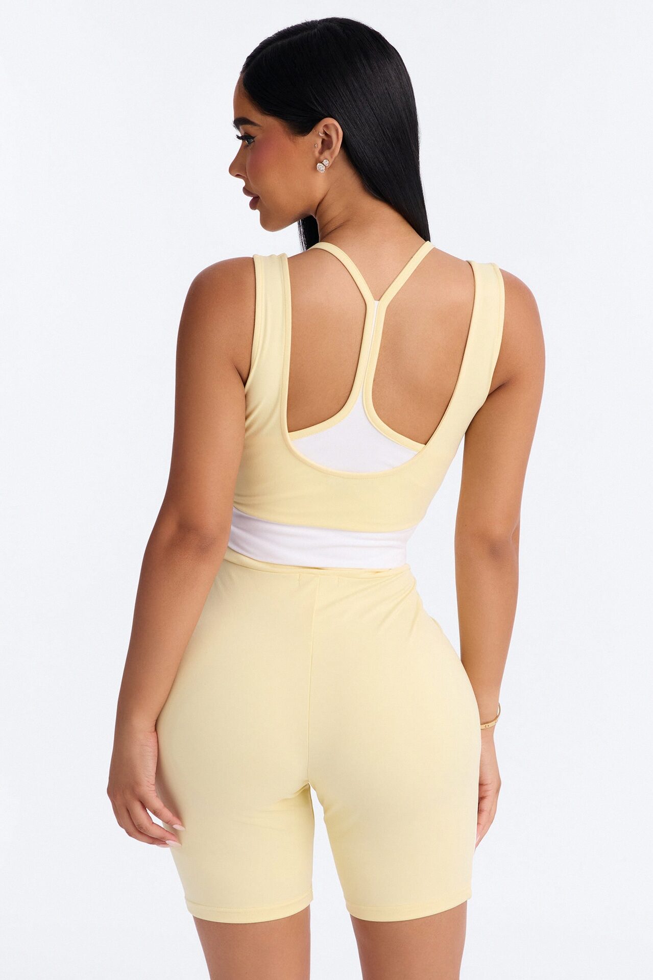 Tori Biker Short Set - Butter Yellow