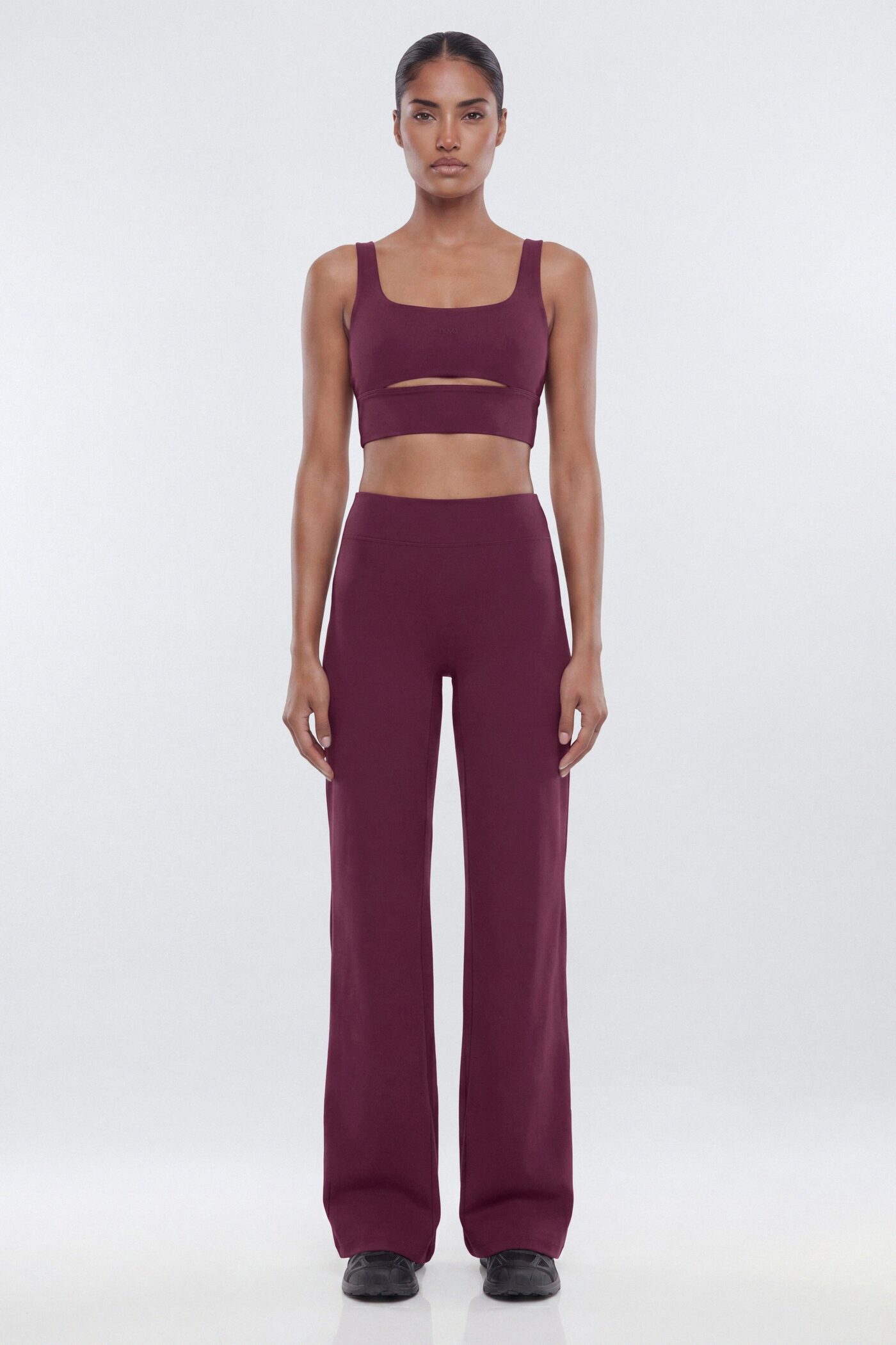 ButterSoft 34″ Mid Rise Straight Leg Active Pant - Merlot