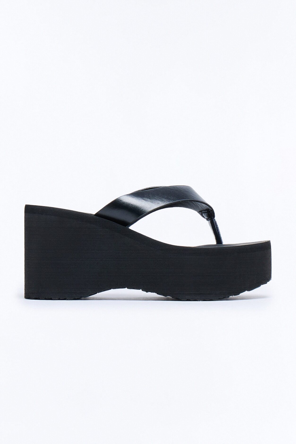 Poolside Thong Wedges - Black
