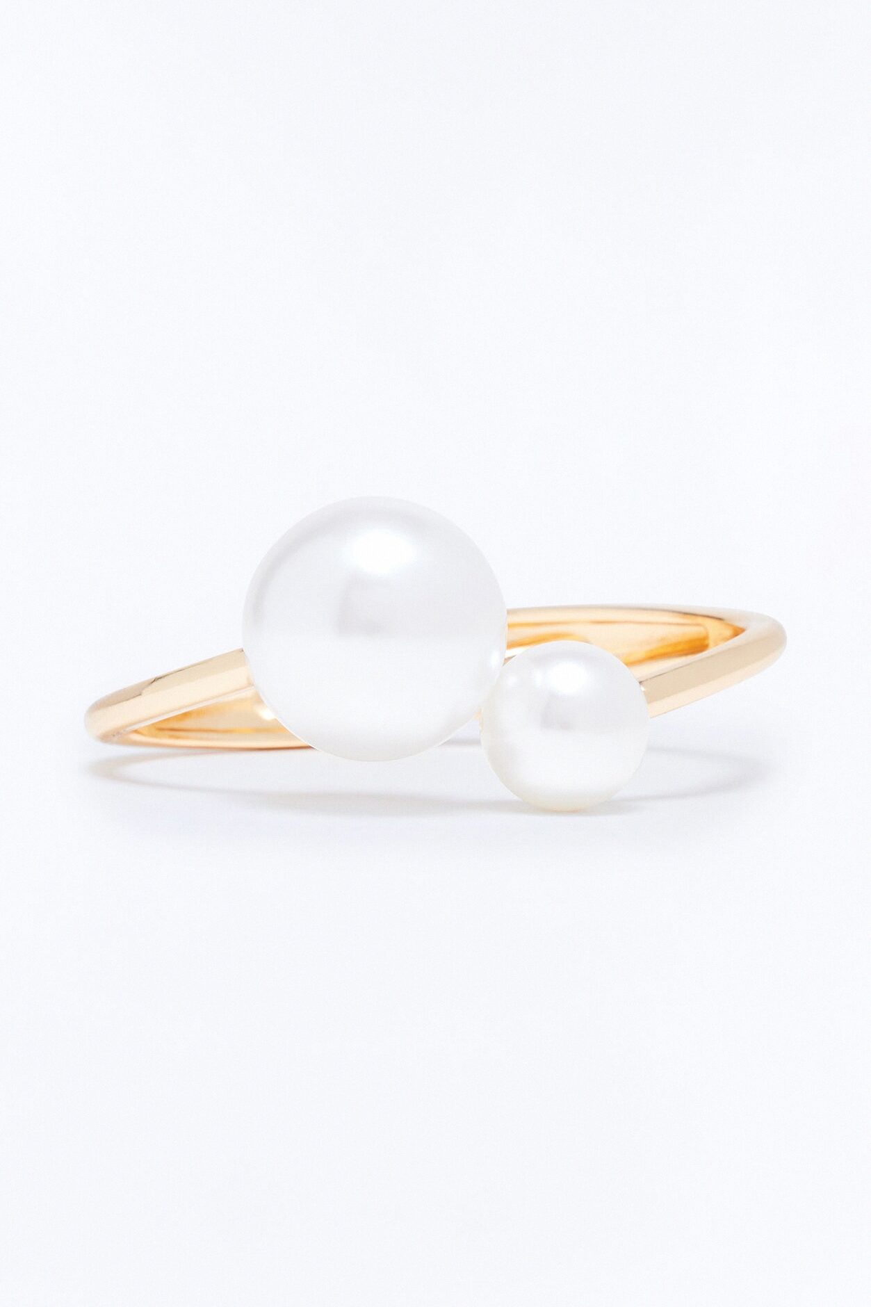 Pearly Bold Bracelet - White/Gold
