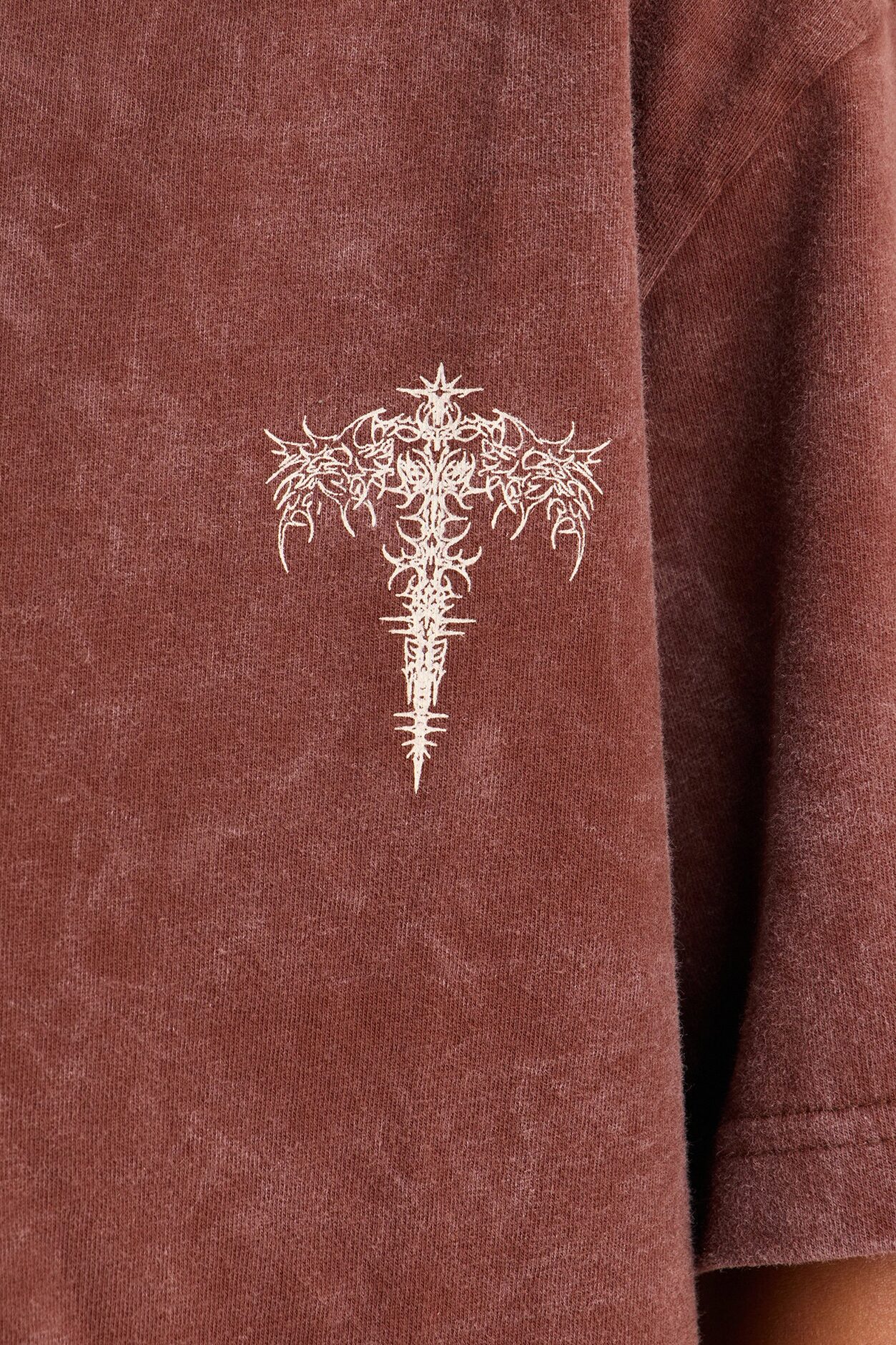 Mini Heavenly Short Sleeve Front/Back Tee - Brown