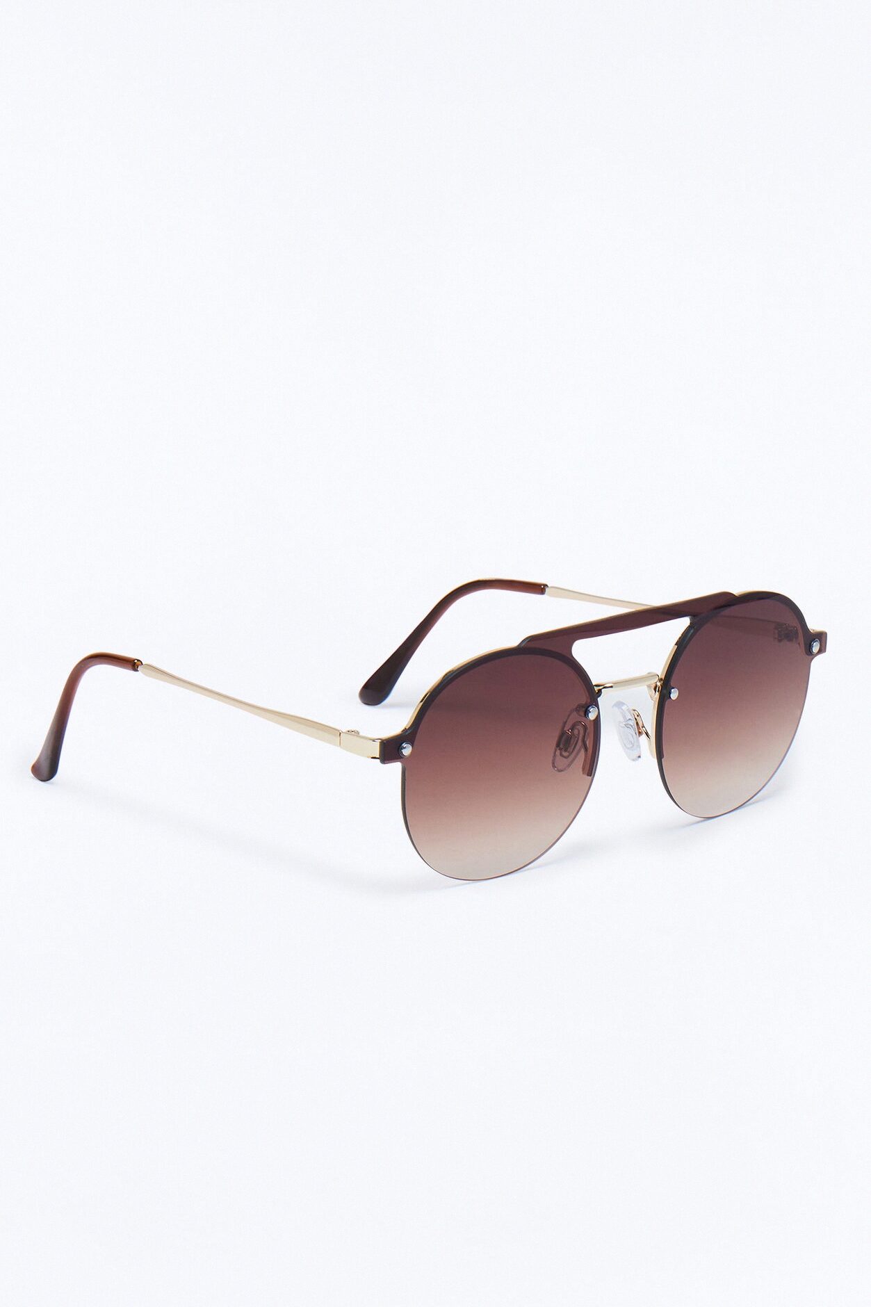 Keep Me Noted Sunglasses - Gold/Brown