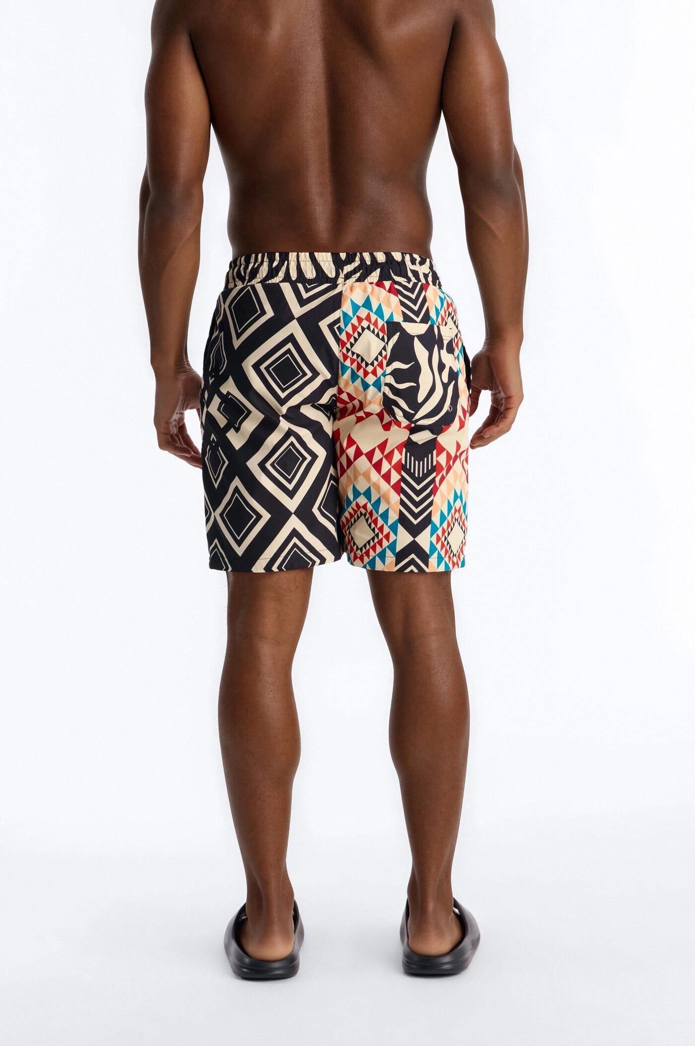 Tribal Tapestry Printed Swim Trunk 7″ - Multi Color