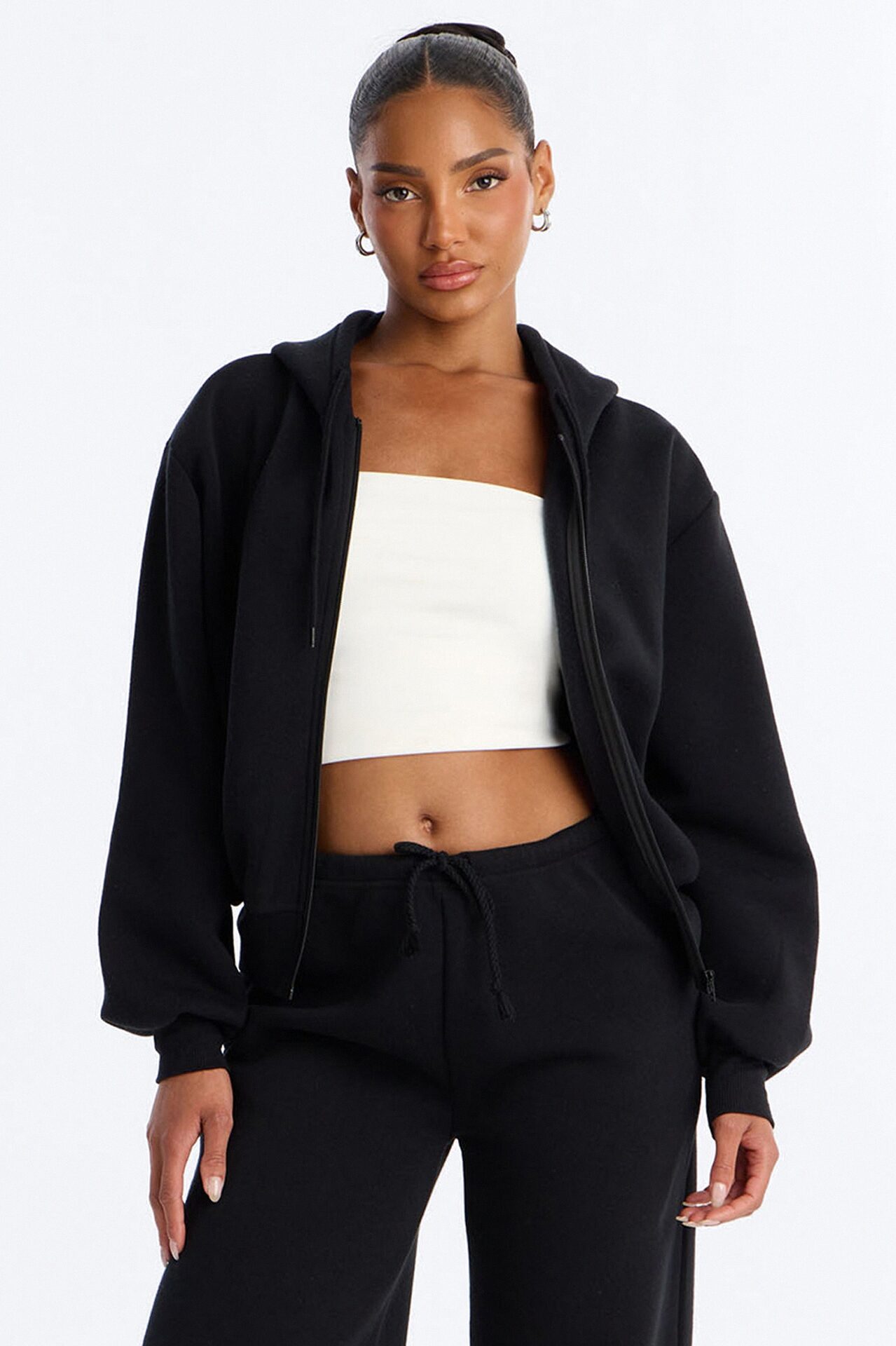 Bride To Be Fleece Pant Set - Black/White