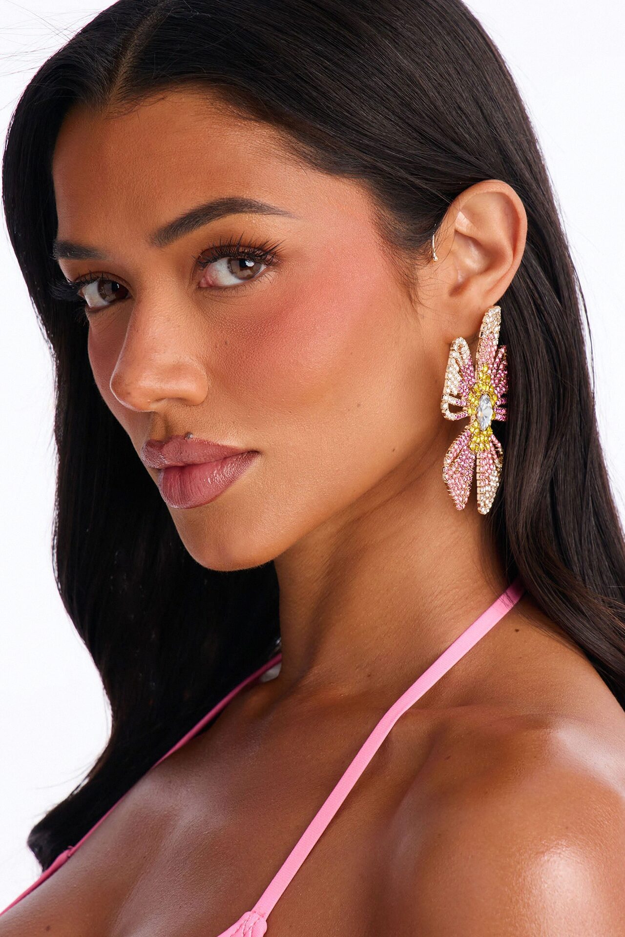 Bloom And Sparkle Ear Cuff - Pink/combo