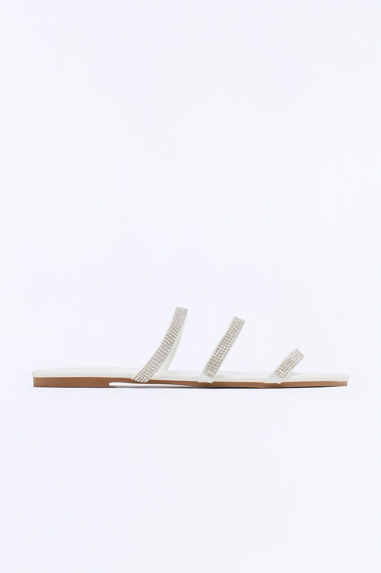 Top Form Embellished Sandals - White