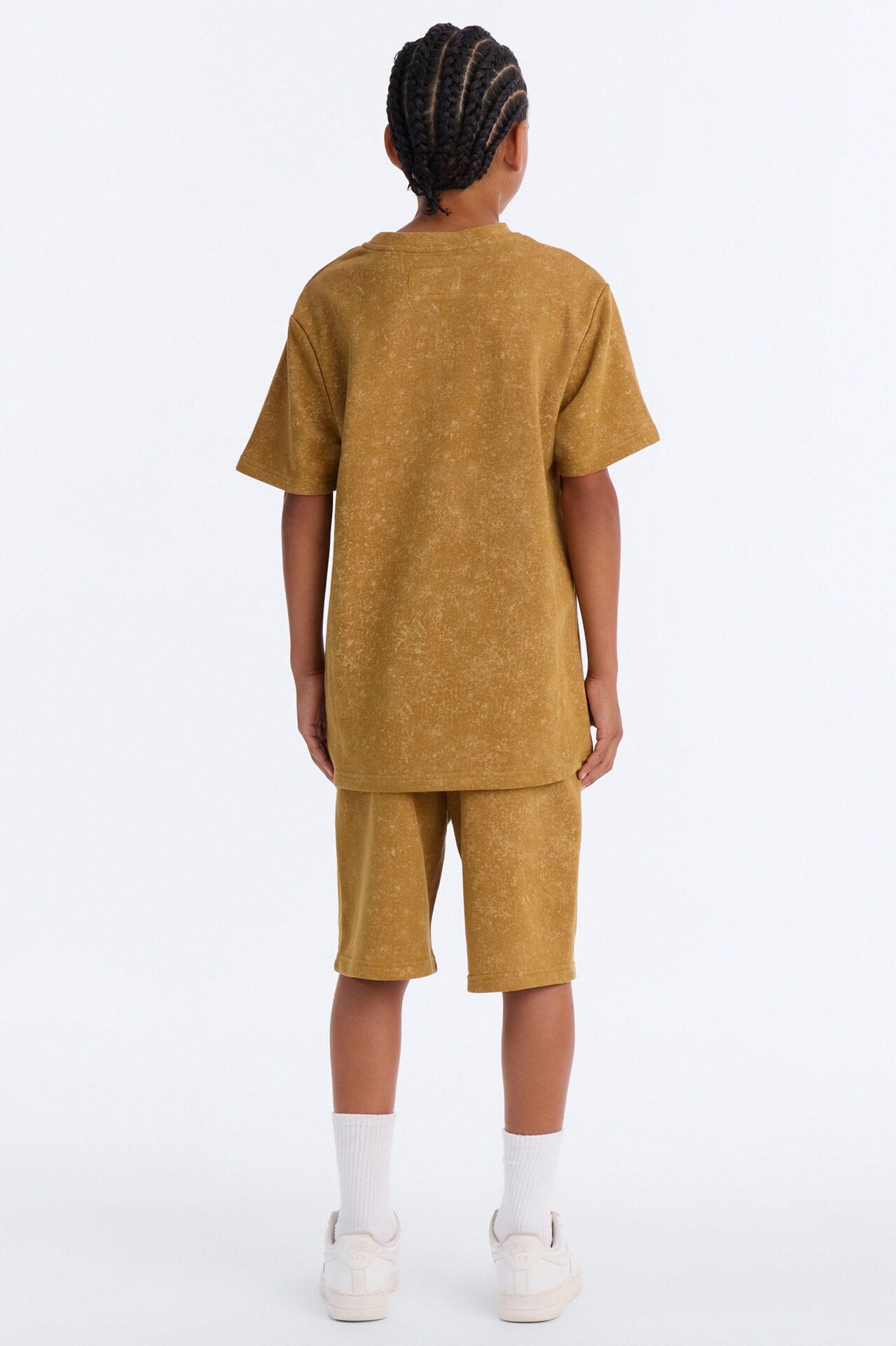 Mini All About My Faith Mineral Wash Short Set - Mocha