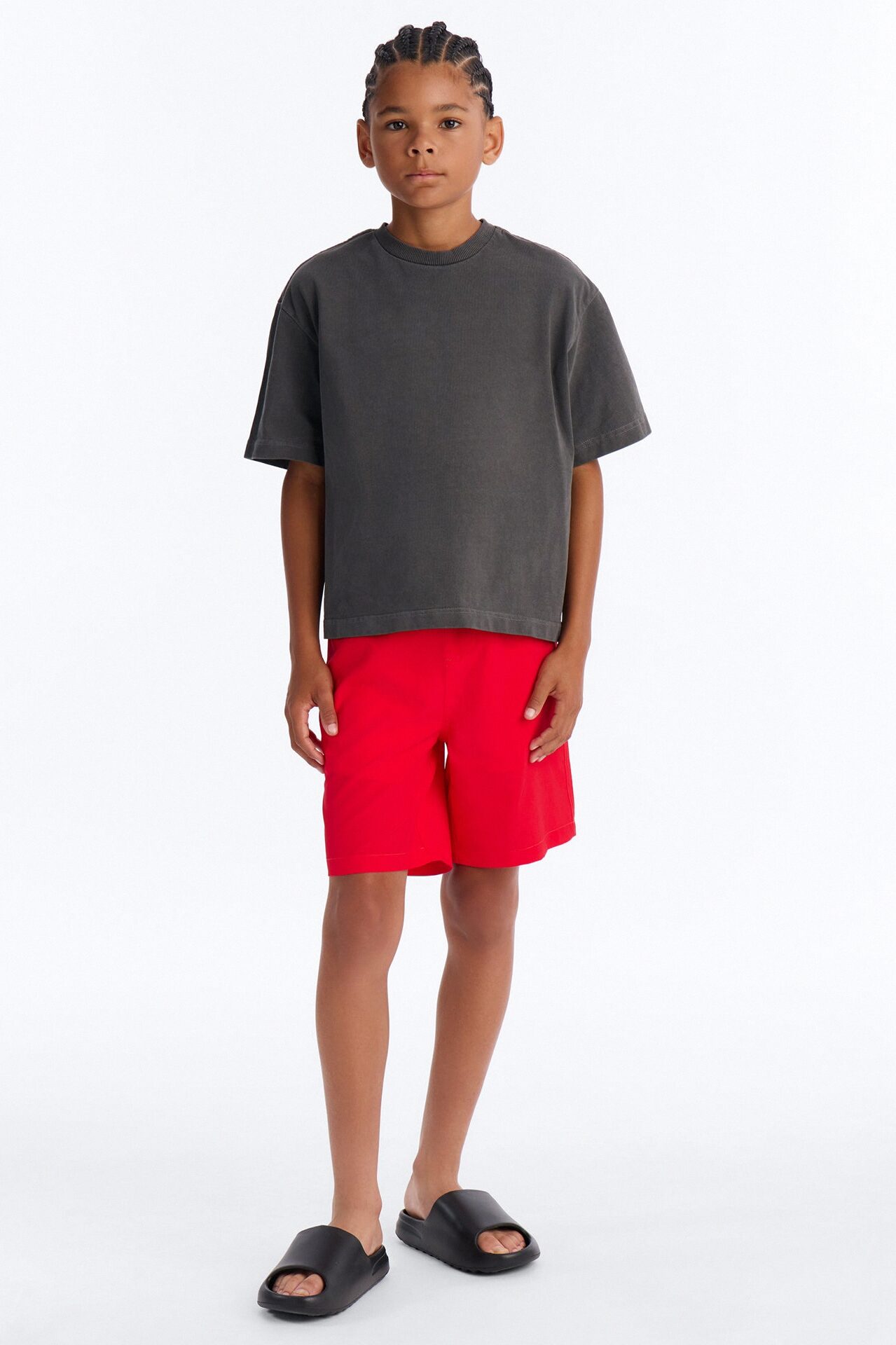 Mini Water Reactive Lucky 8Ball Reveal Swim Trunk - Red