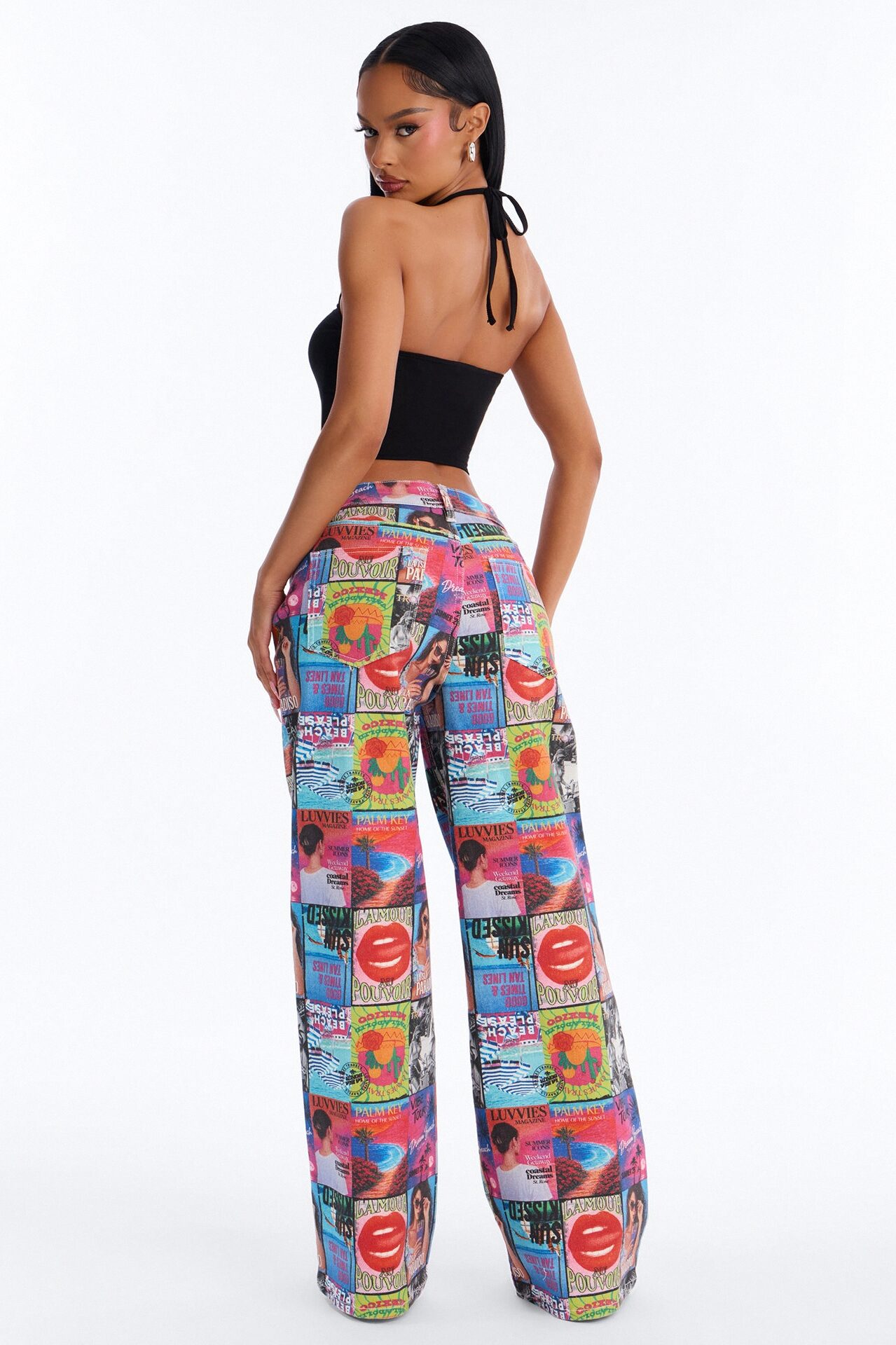 Editorial Muse Printed Stretch Jeans - Multi Color