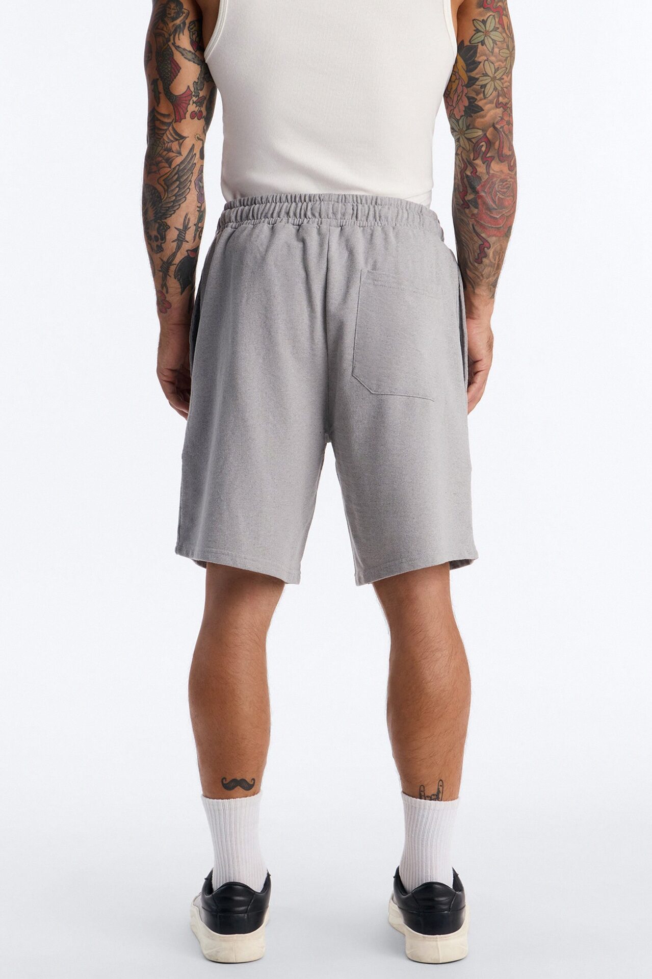Blessed Redemption Patch Relaxed Sweatshort - Grey