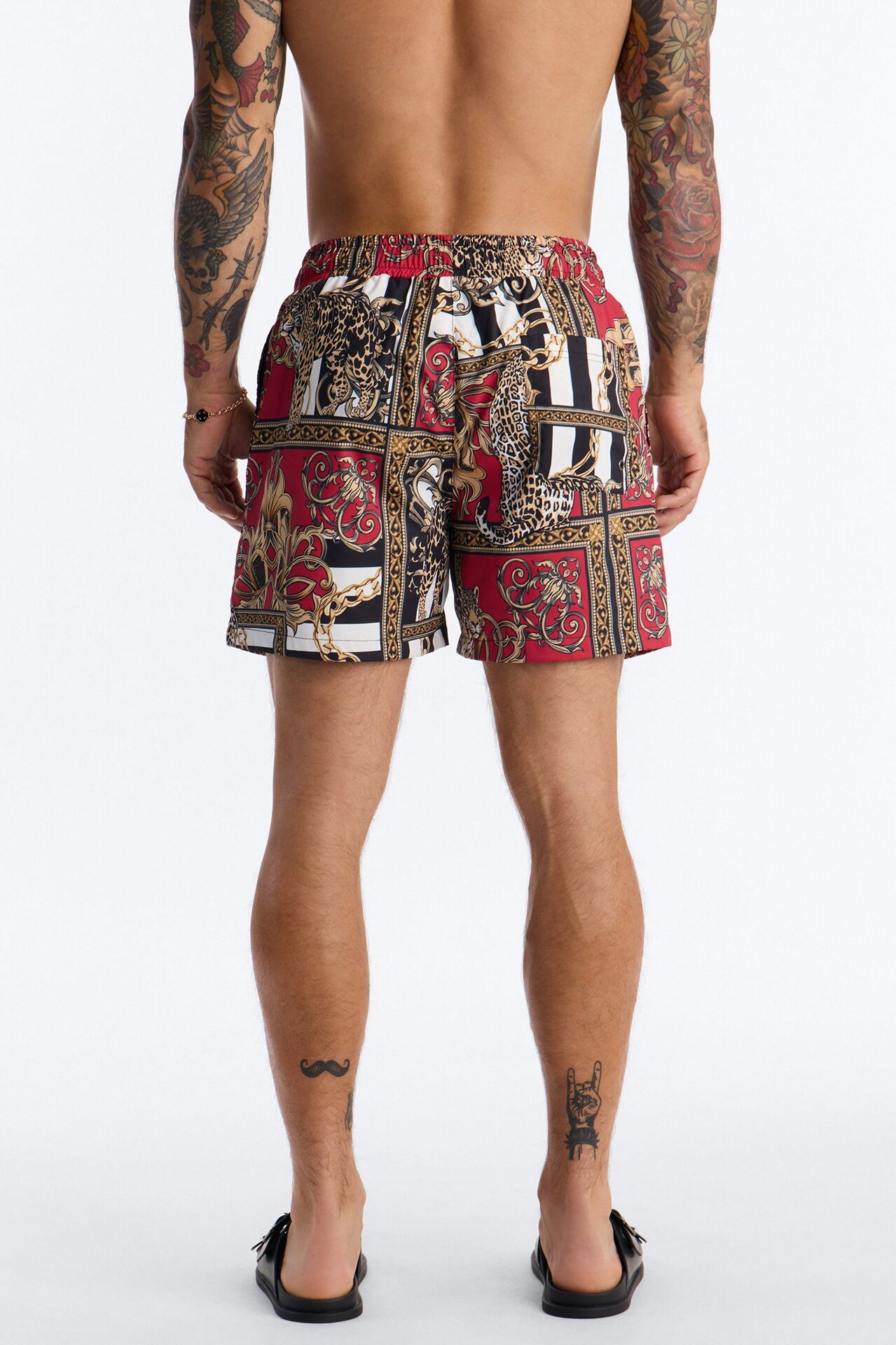 Gilded Baroque Jungle Swim Trunk 4″ - Multi Color