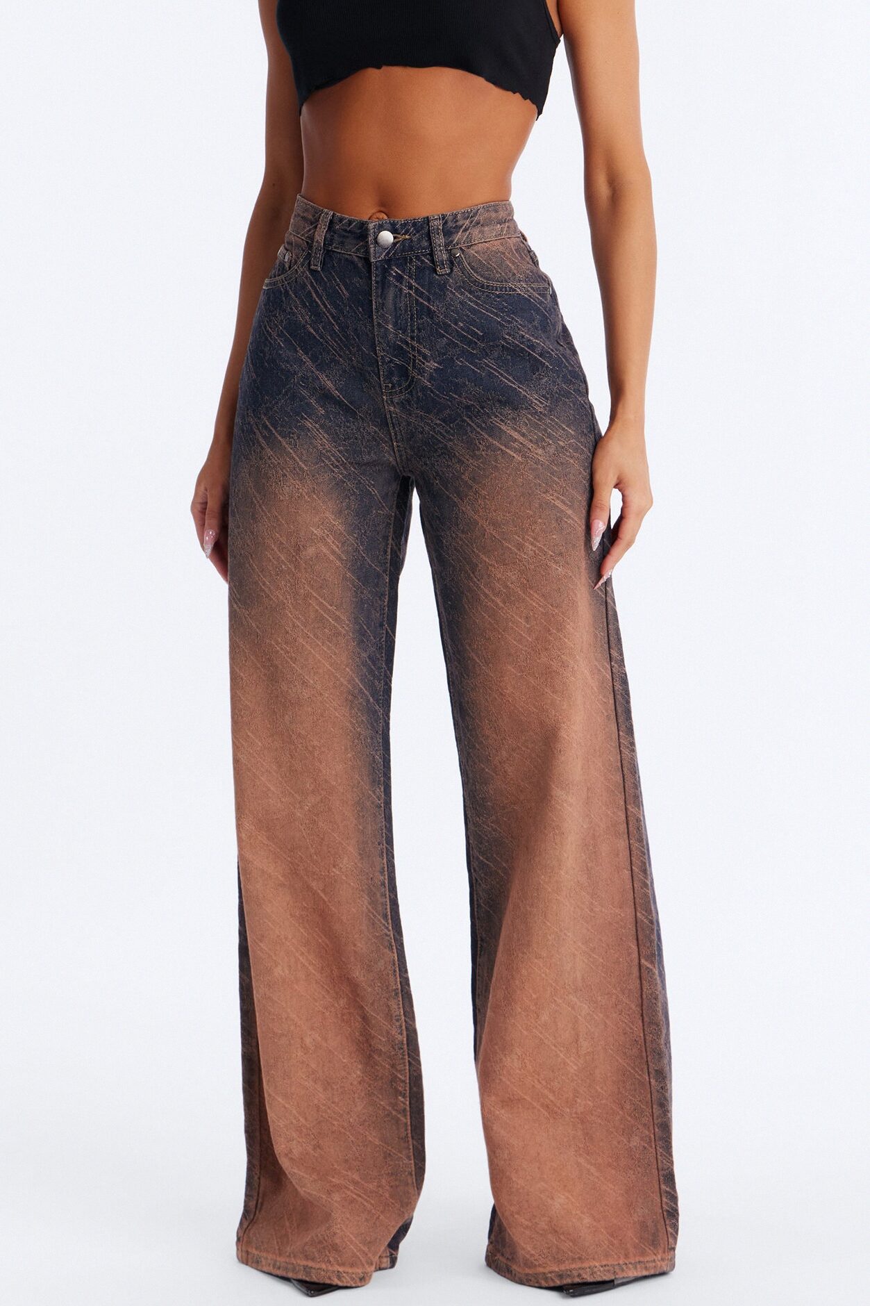 Rain Or Shine Jacquard Tinted Jeans - Vintage Wash