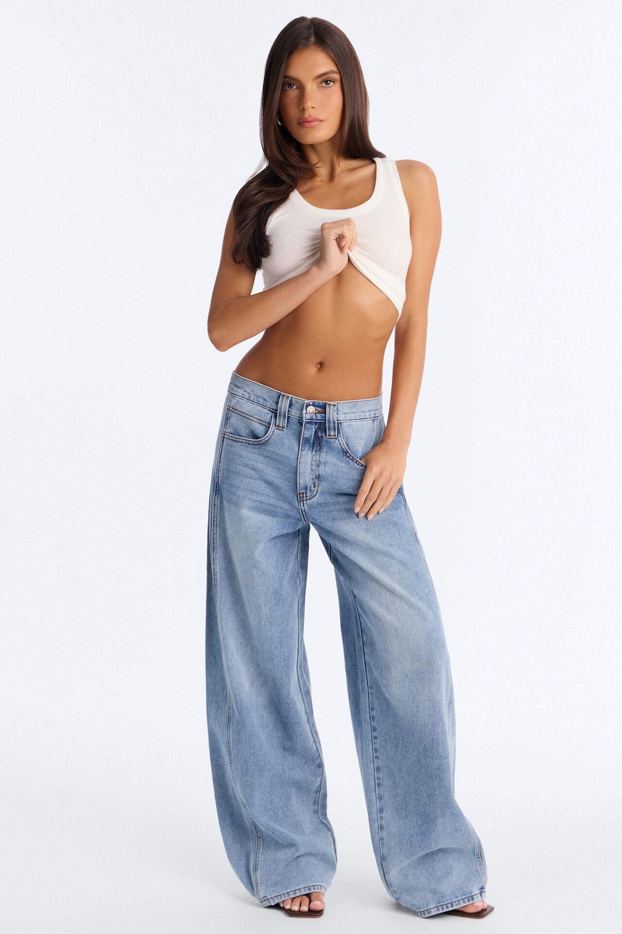 West Lane Wide Leg Jeans - Vintage Wash