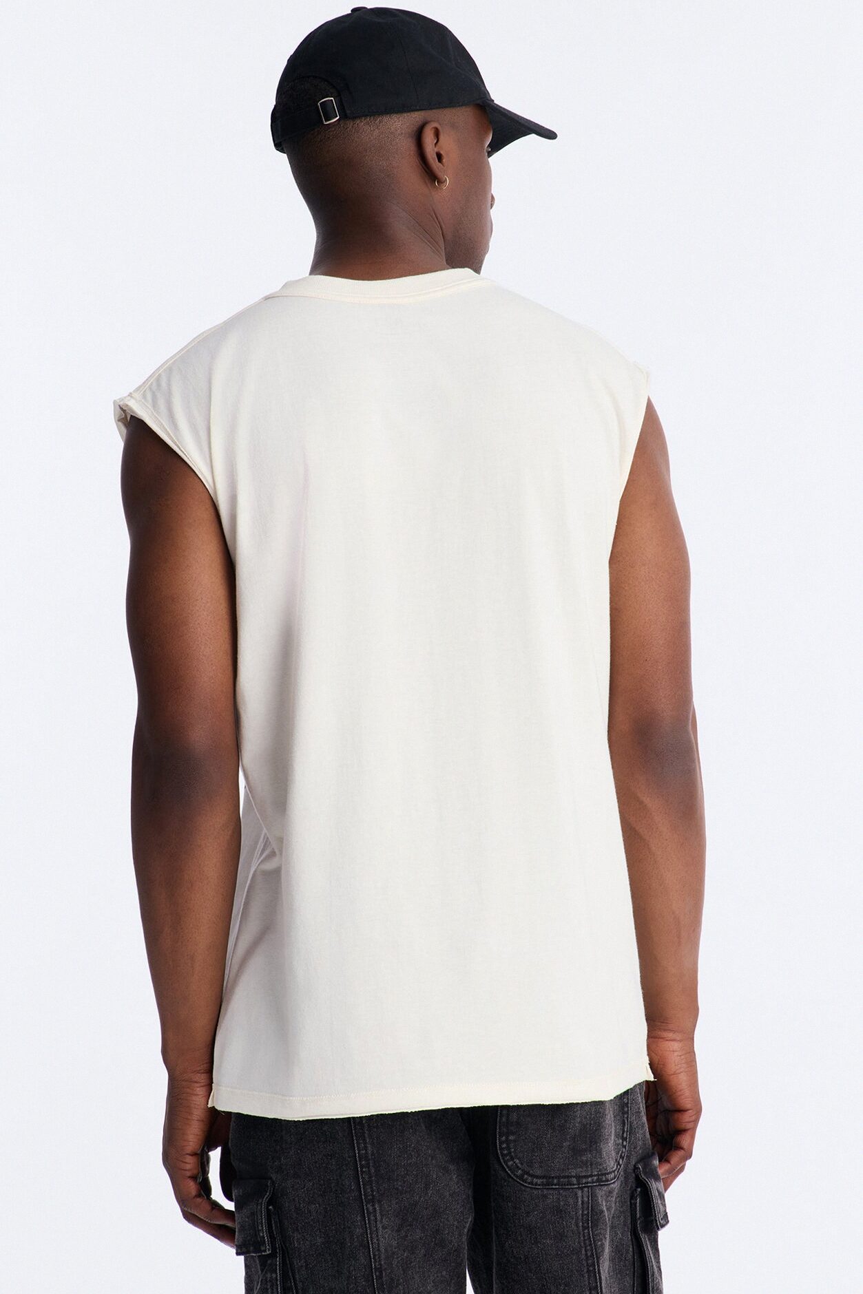 Von Dutch Motor Heavy Weight Muscle Tee - Cream