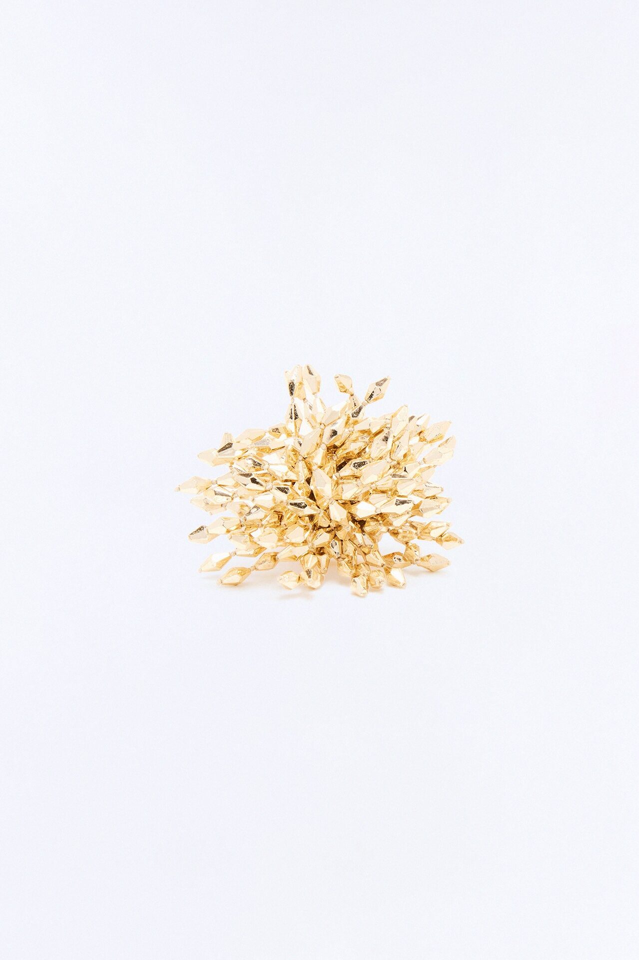 Gilded Power Beaded Ring - Gold