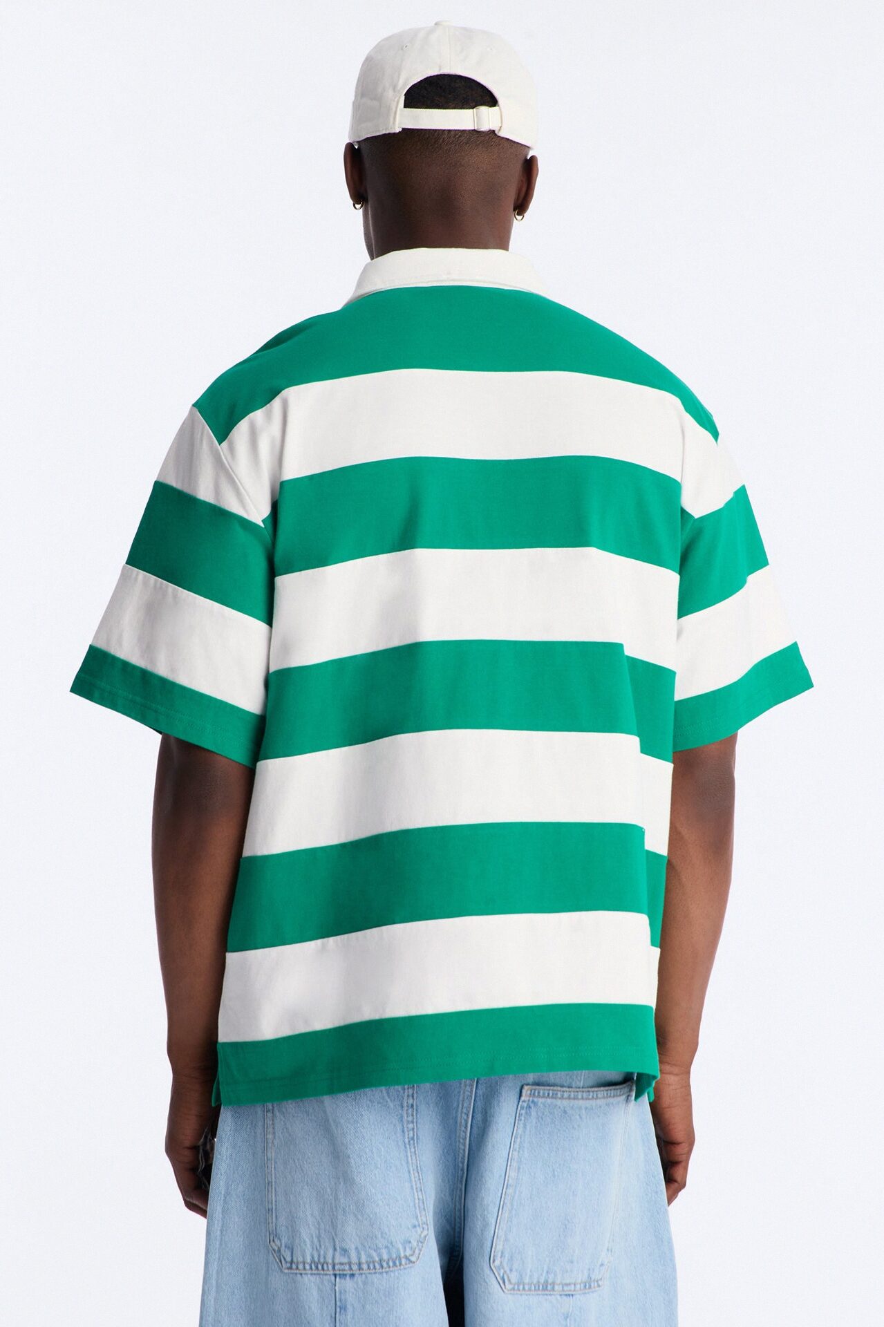 Relaxed Marginalia Pearl Stripe Polo - Green/combo