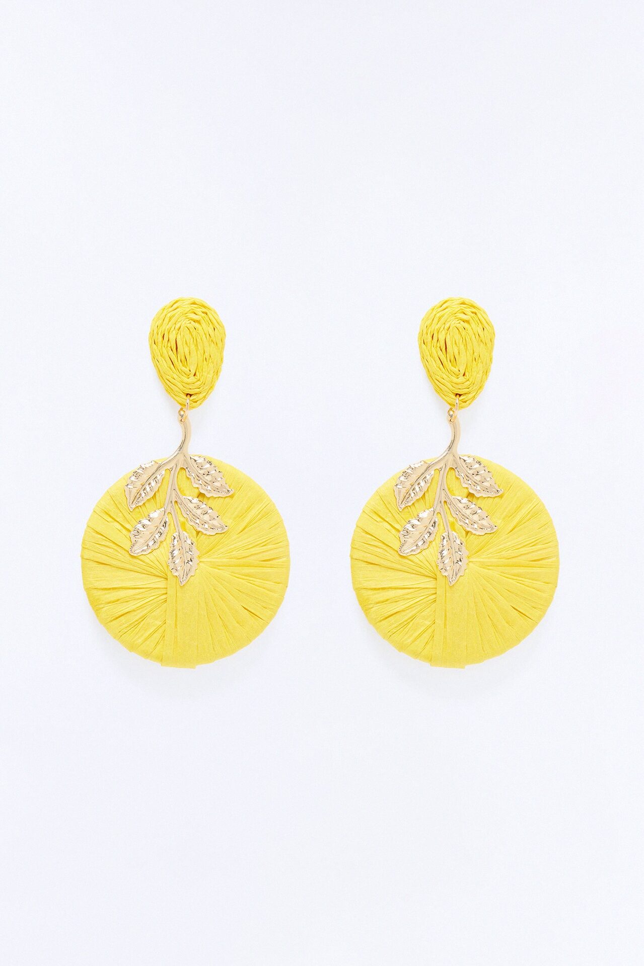 Sunny Bloom Floral Earrings - Yellow
