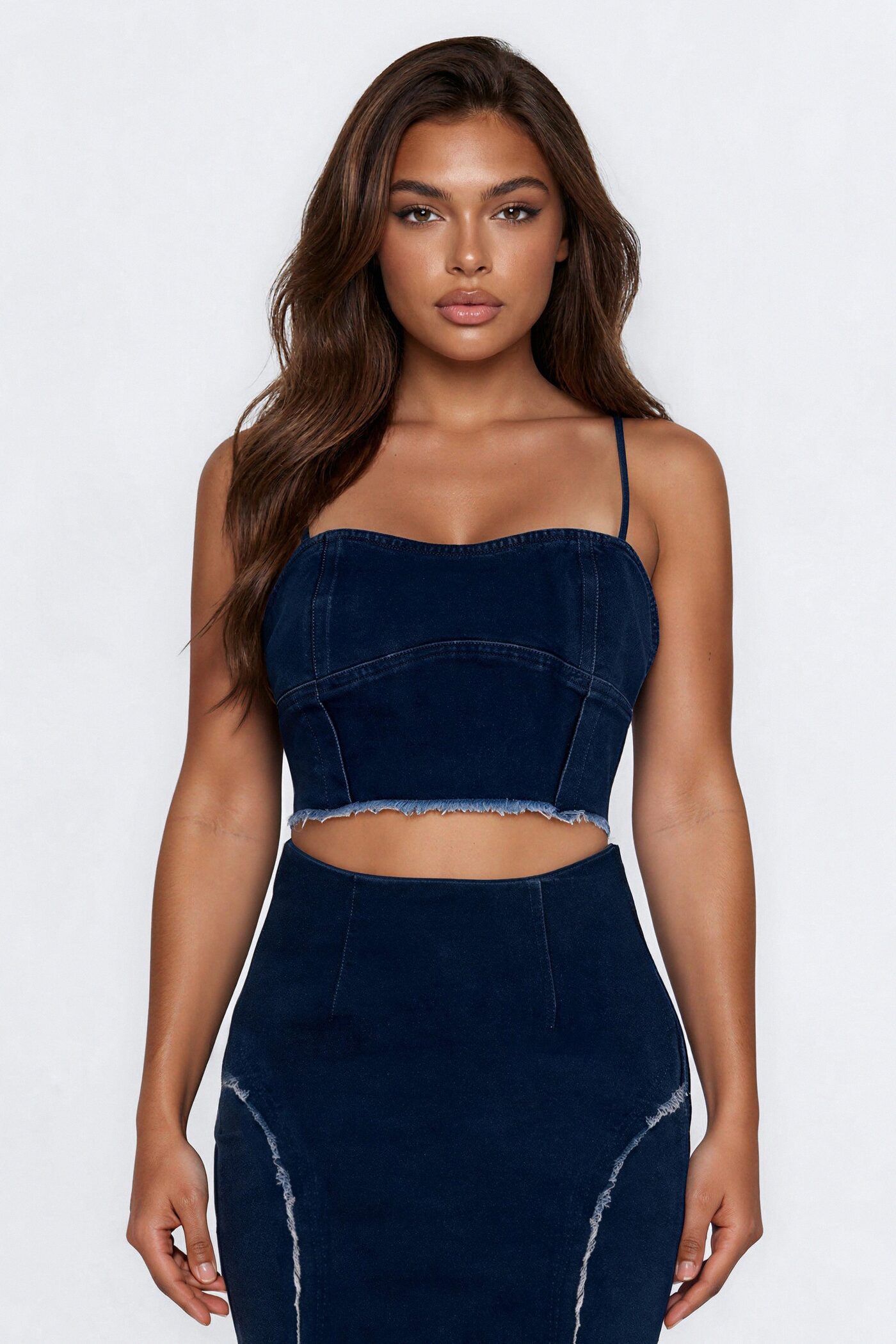 Daydreamer Denim Skirt Set - Dark Wash