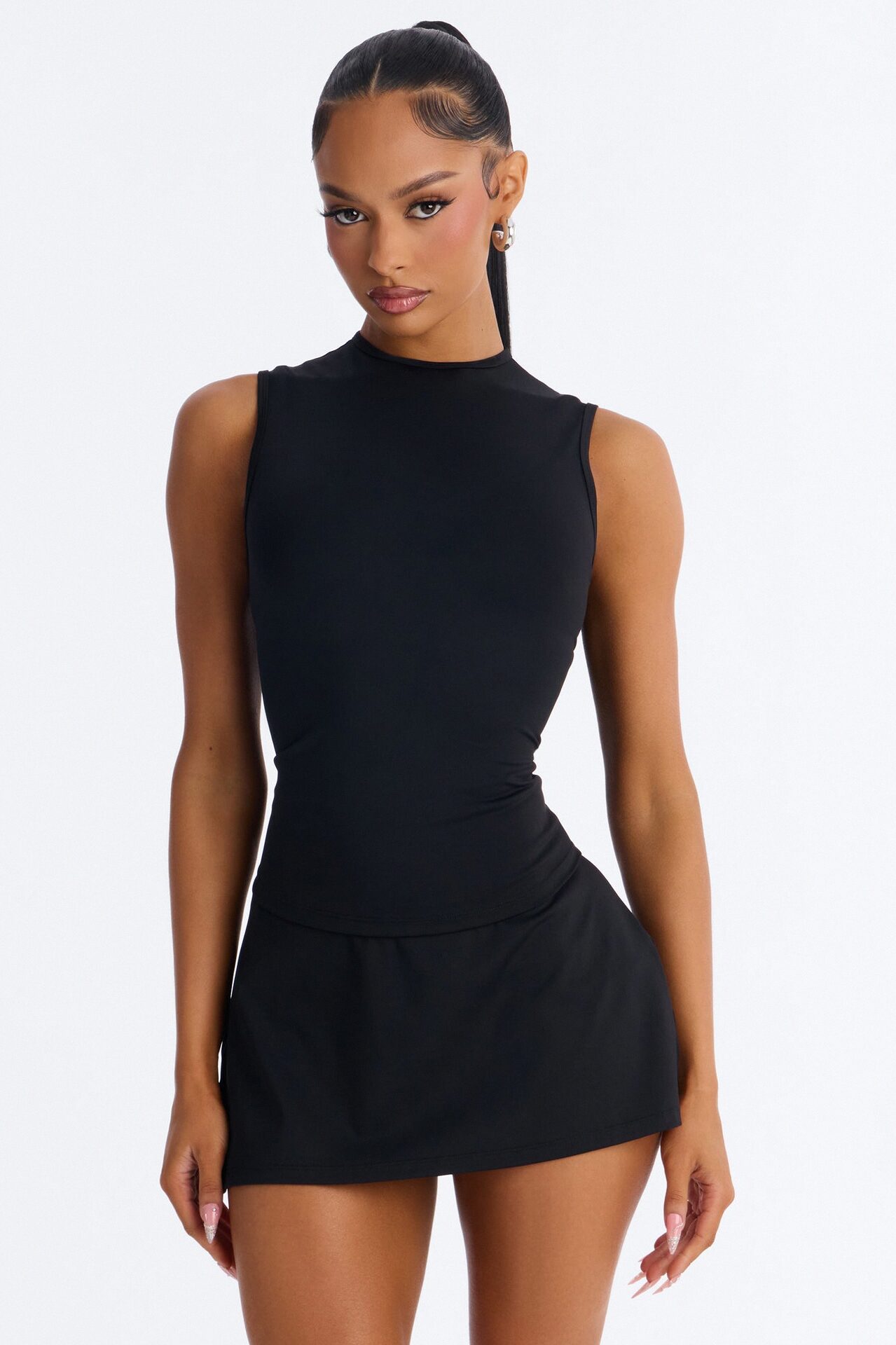 Sadie Sleeveless Skirt Set - Black