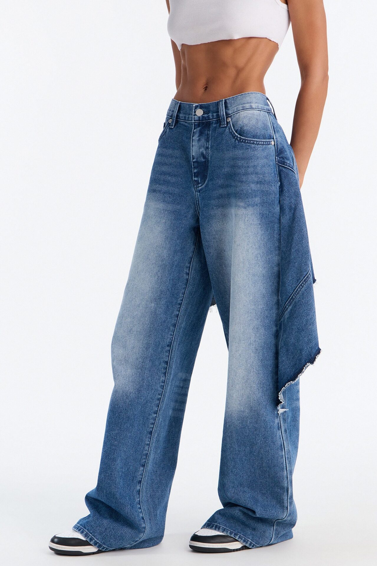 Halfway There High Waist Wide Leg Jeans - Medium Wash