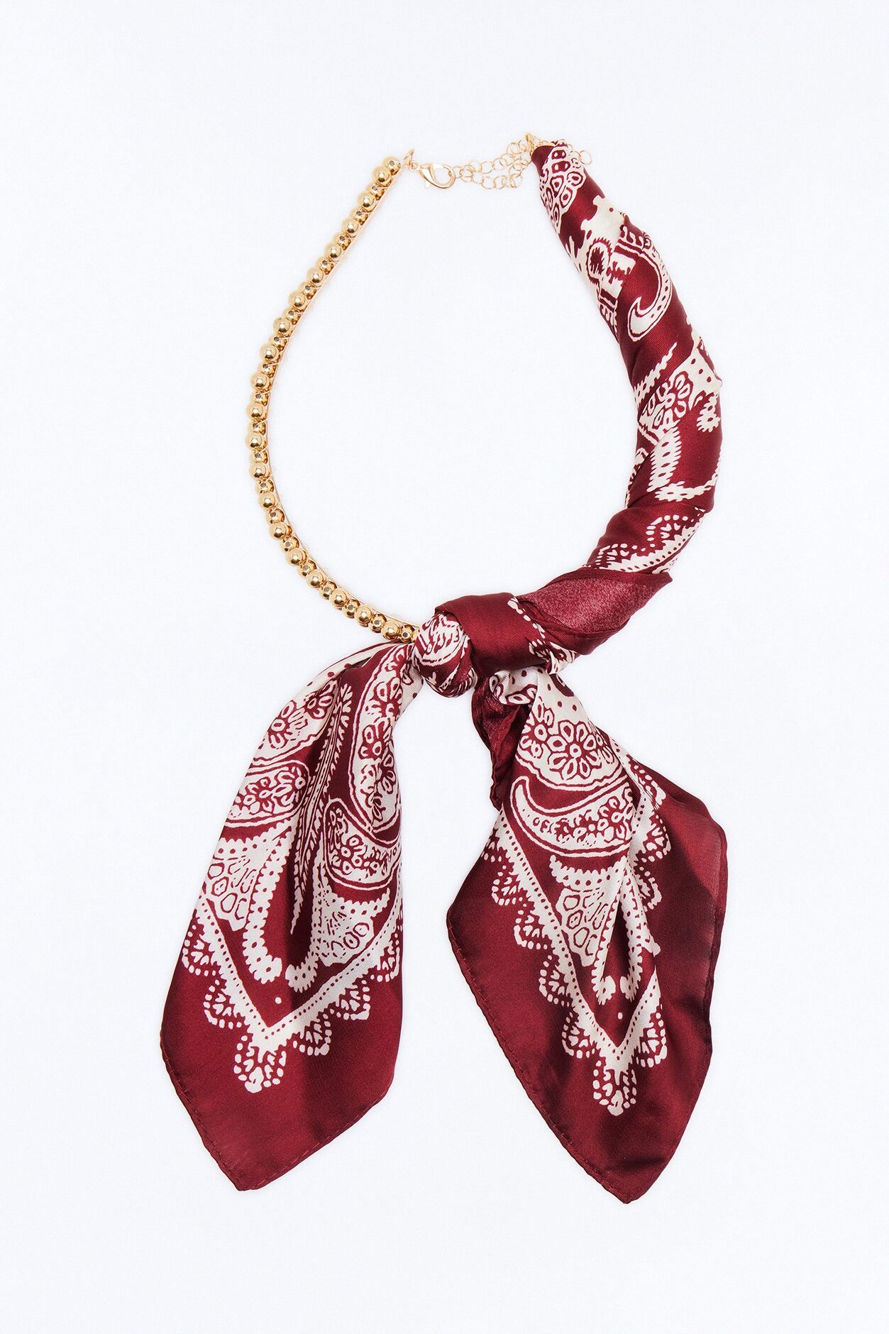 Piece Of Paisley Necklace - Burgundy/combo
