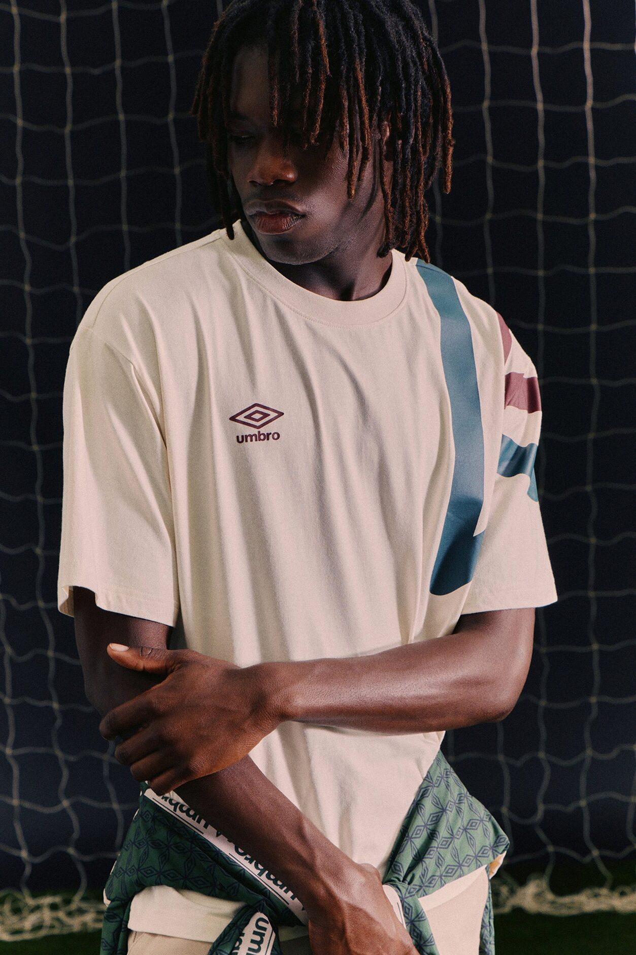 Umbro Large Logo Short Sleeve Tee - Cream/combo