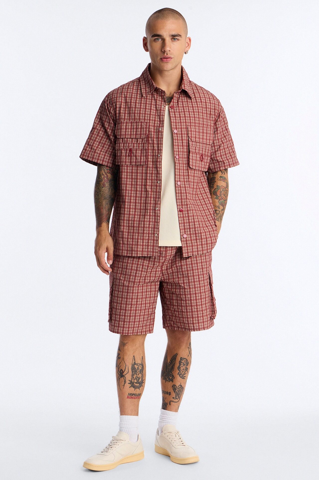 Relaxed Ryder Plaid Short - Red/combo