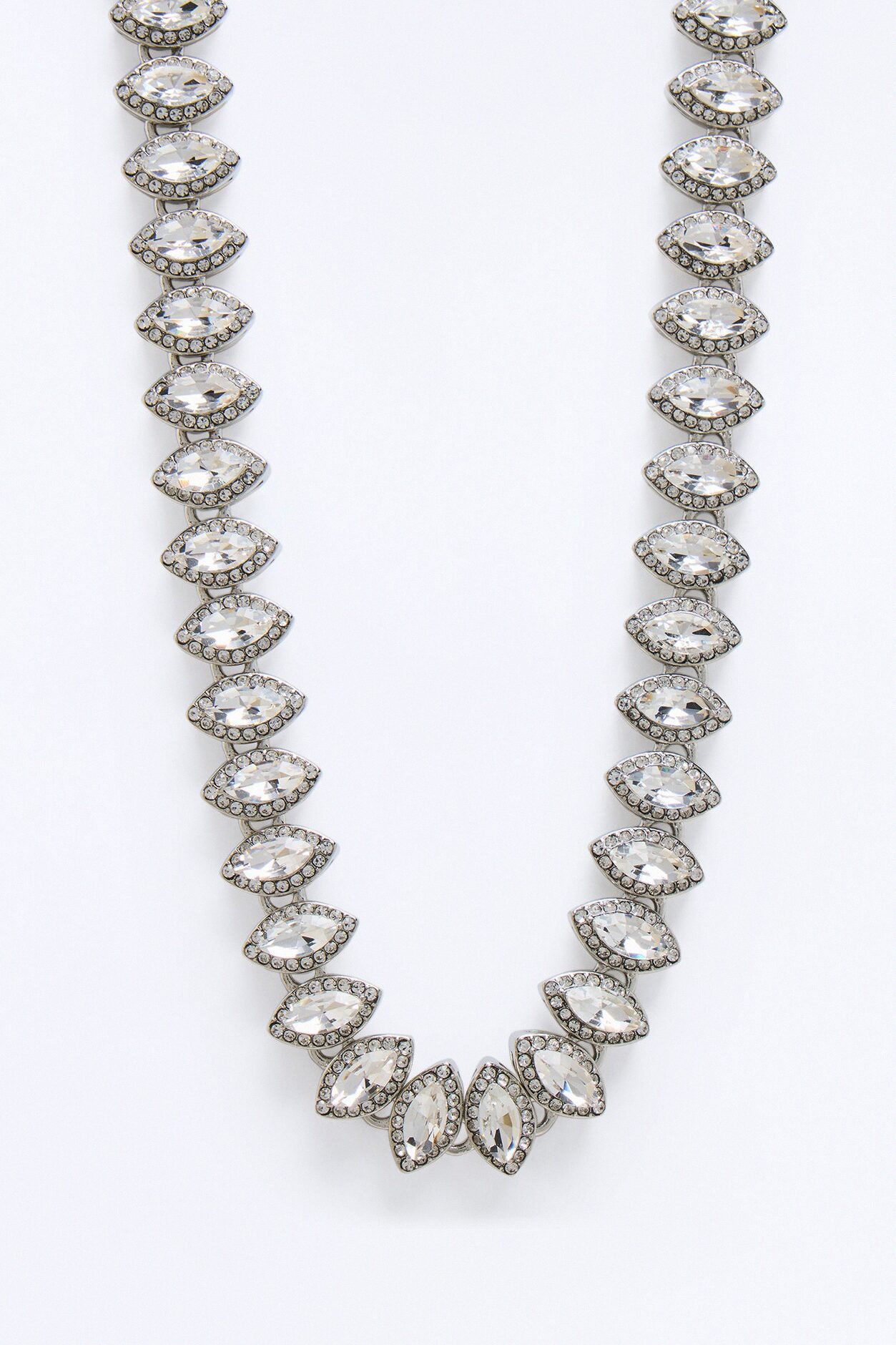 Own It Rhinestone Necklace - Silver