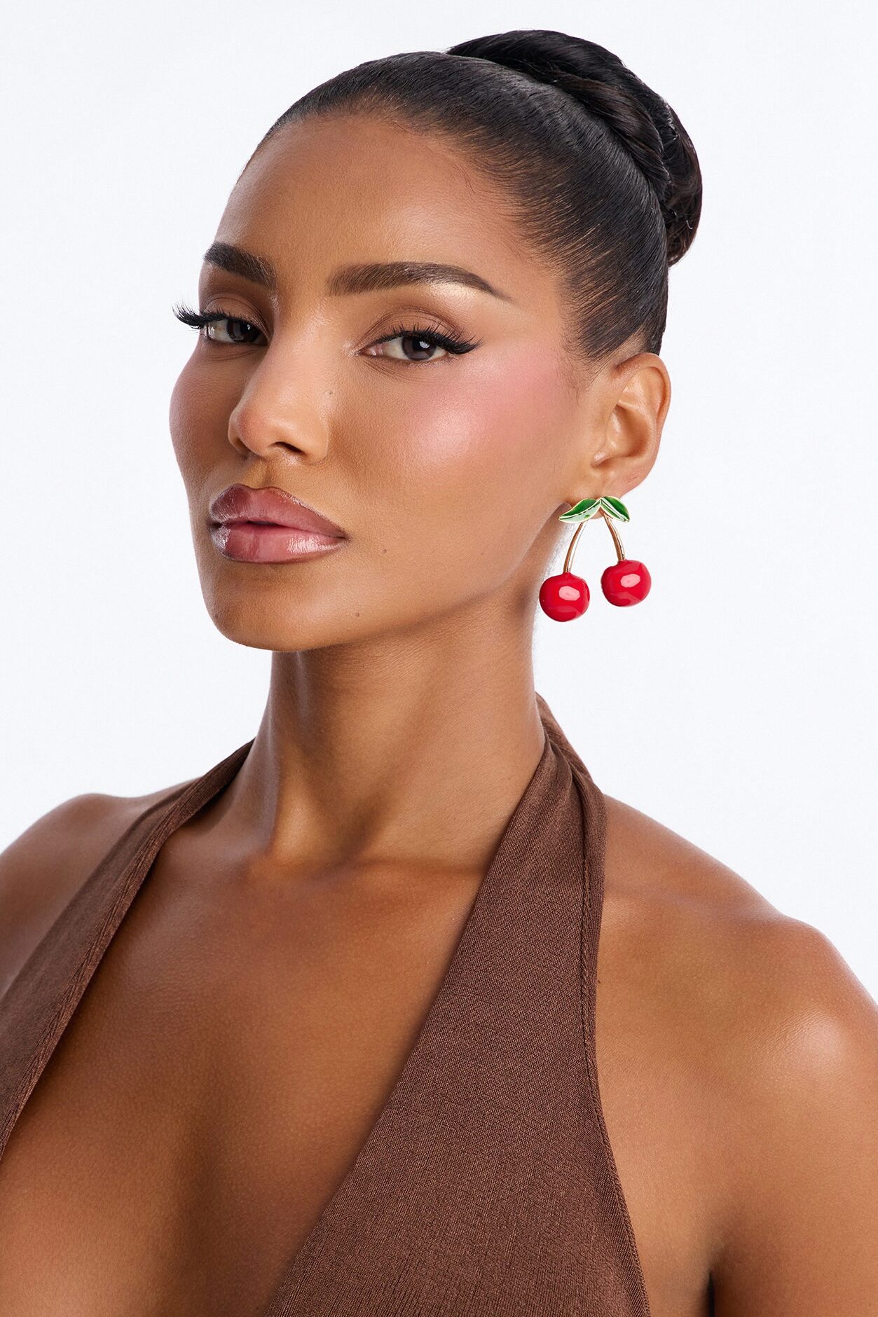 Cherry On Top Drop Earrings - Red