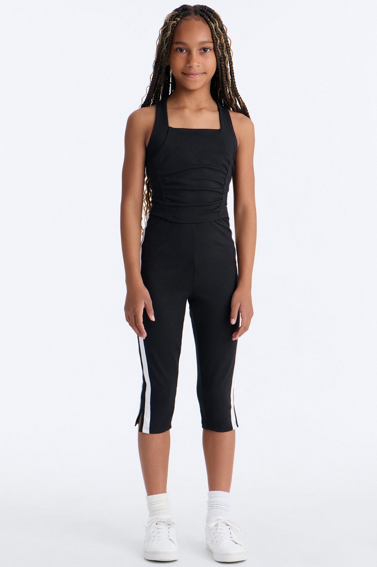 Mini Athena Capri Set - Black/White