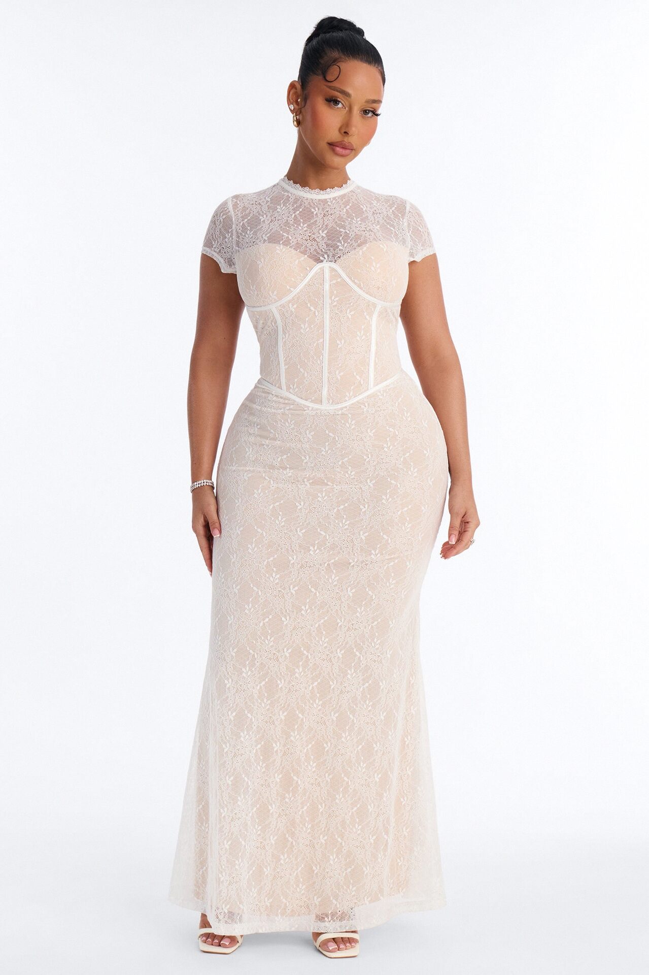 Maribel Lace Maxi Dress - Ivory