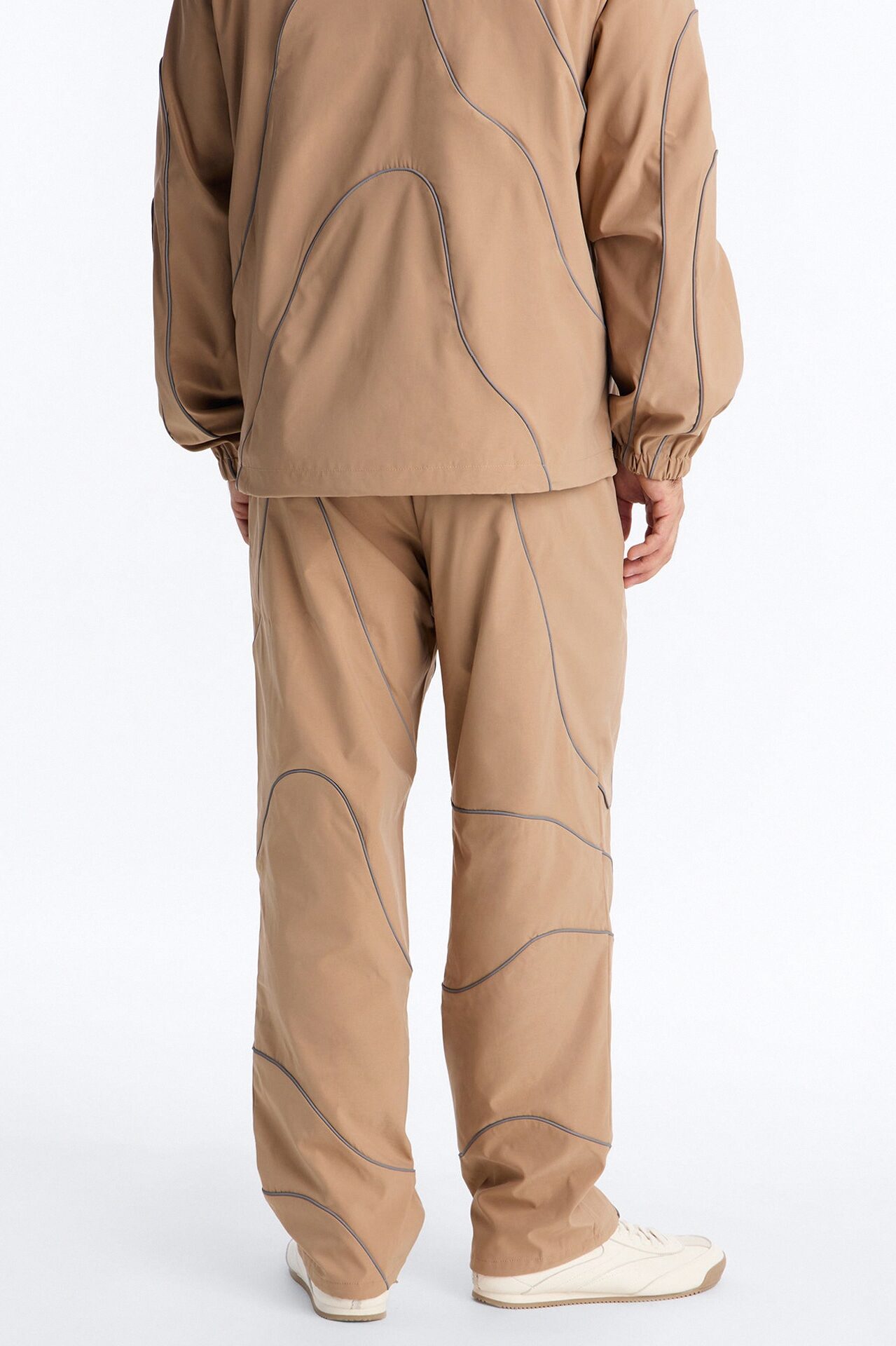 Straight Futuristic Mode Track Pant - Tan