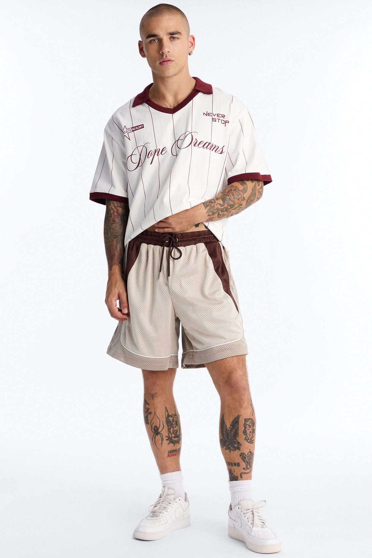 Marcello Relaxed Mesh Short - Brown/combo