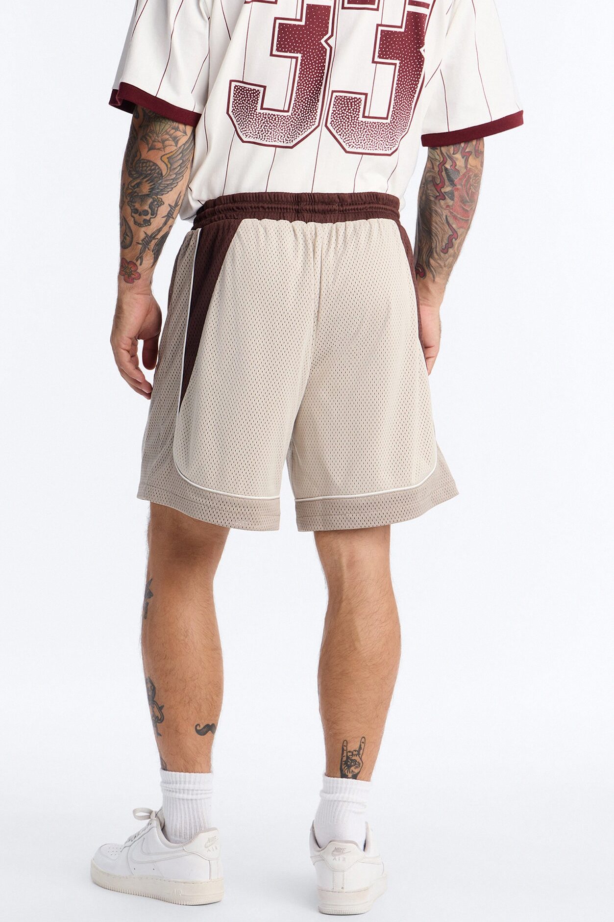 Marcello Relaxed Mesh Short - Brown/combo
