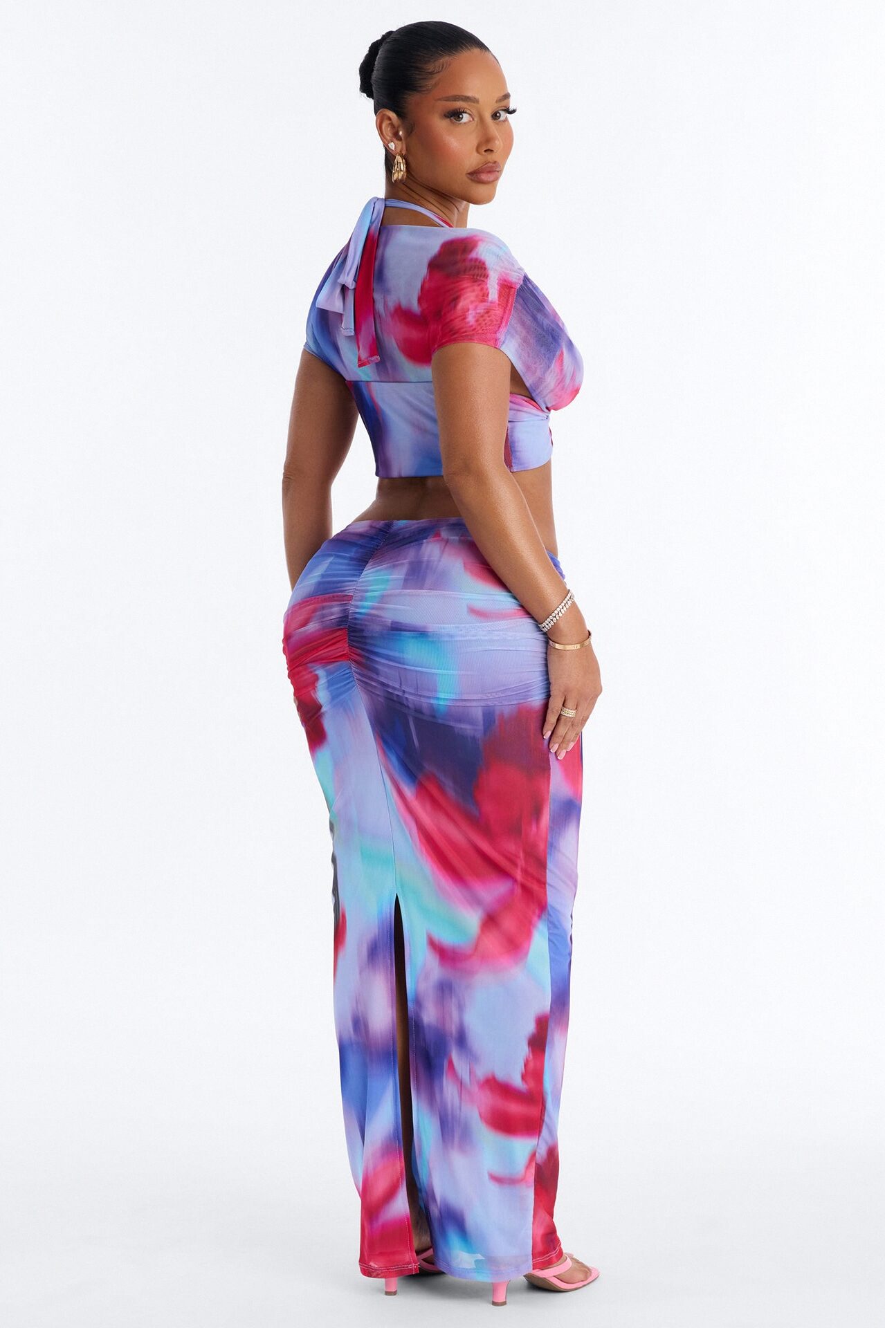 Rare Aura Mesh Skirt Set - Multi Color