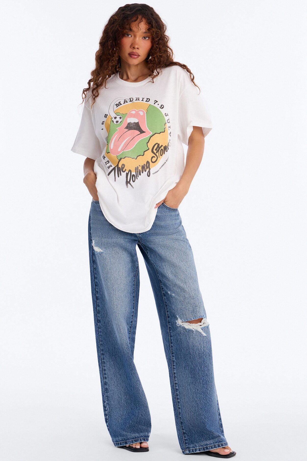 The Rolling Stones Soccer Tee - White