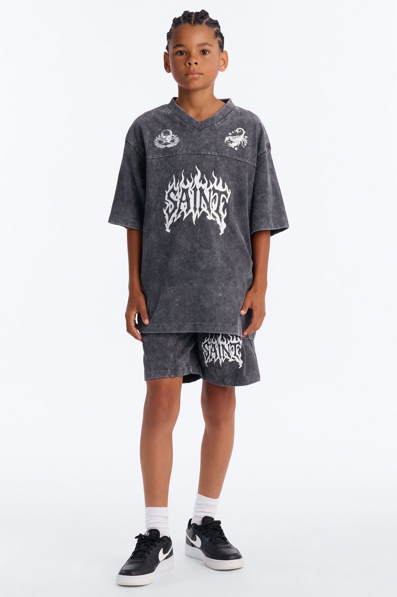 Mini Saint Forever Short Sleeve Jersey - Black Wash