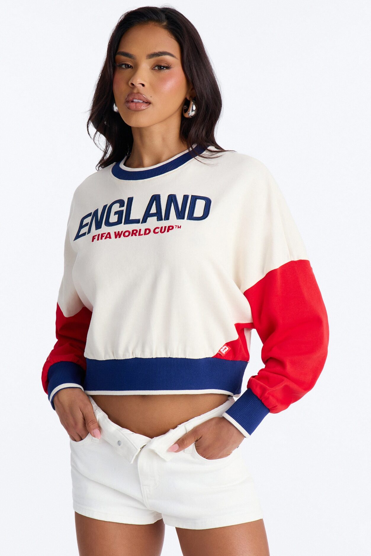 FIFA England World Class Cropped Sweatshirt - Multi Color