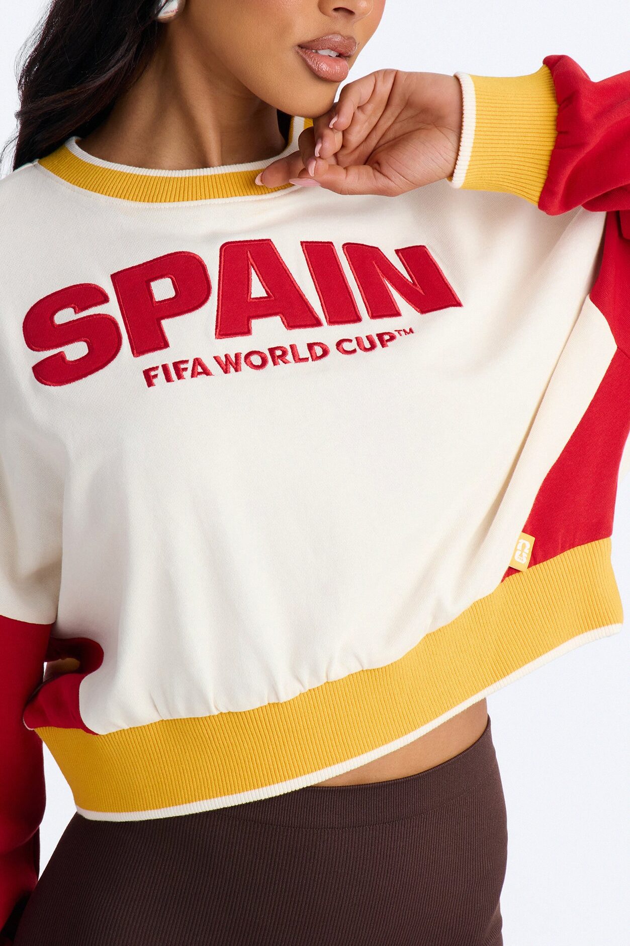 FIFA Spain World Class Cropped Sweatshirt - Multi Color
